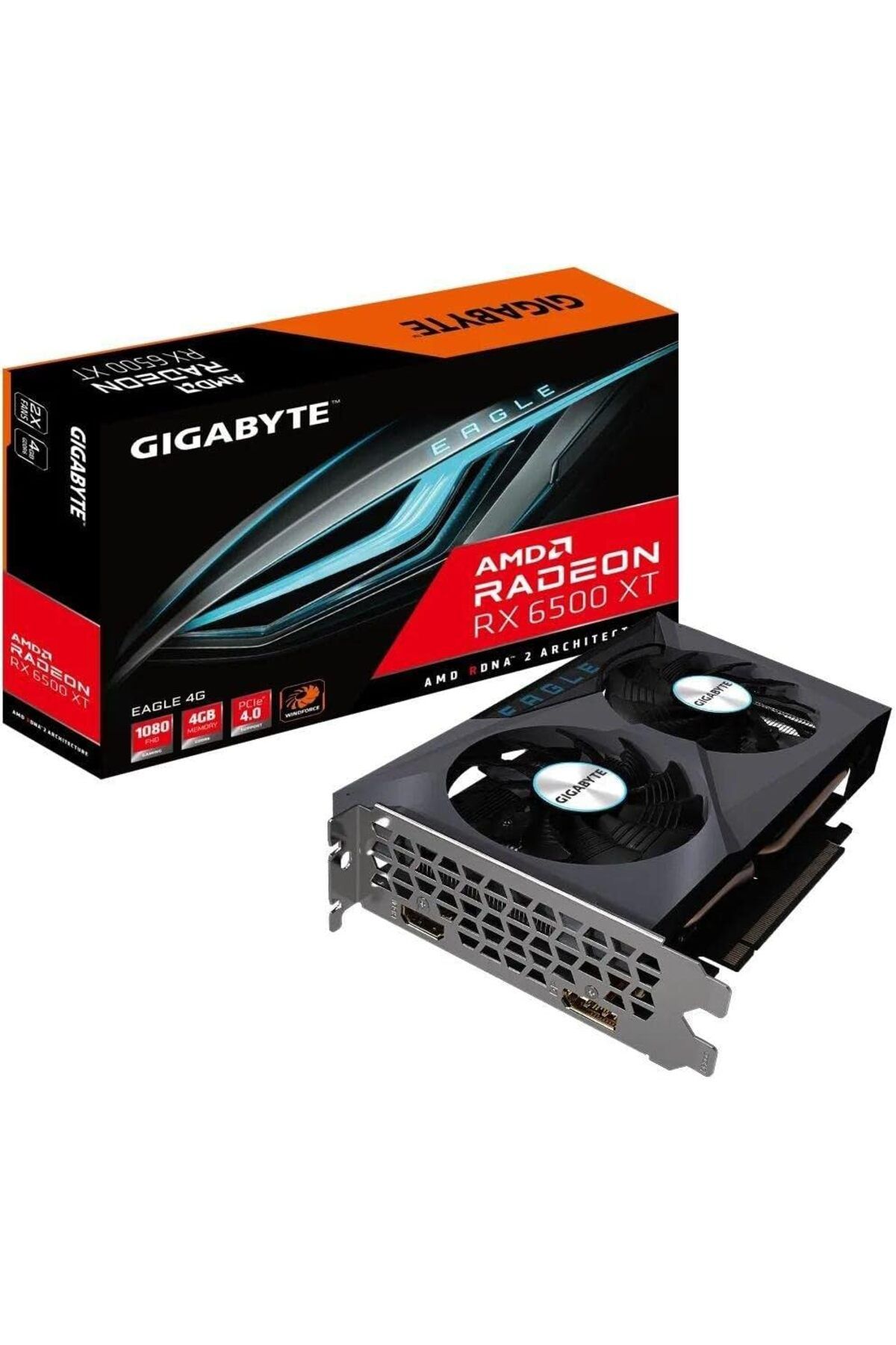 Mu Art Ahşap Mrt GV-R65XTEAGLE-4GD AMD. 4 GB. Radeon RX 6500 XT. GDDR6. PCI-E 4.0. HDMI Bağlantı Noktası Quant