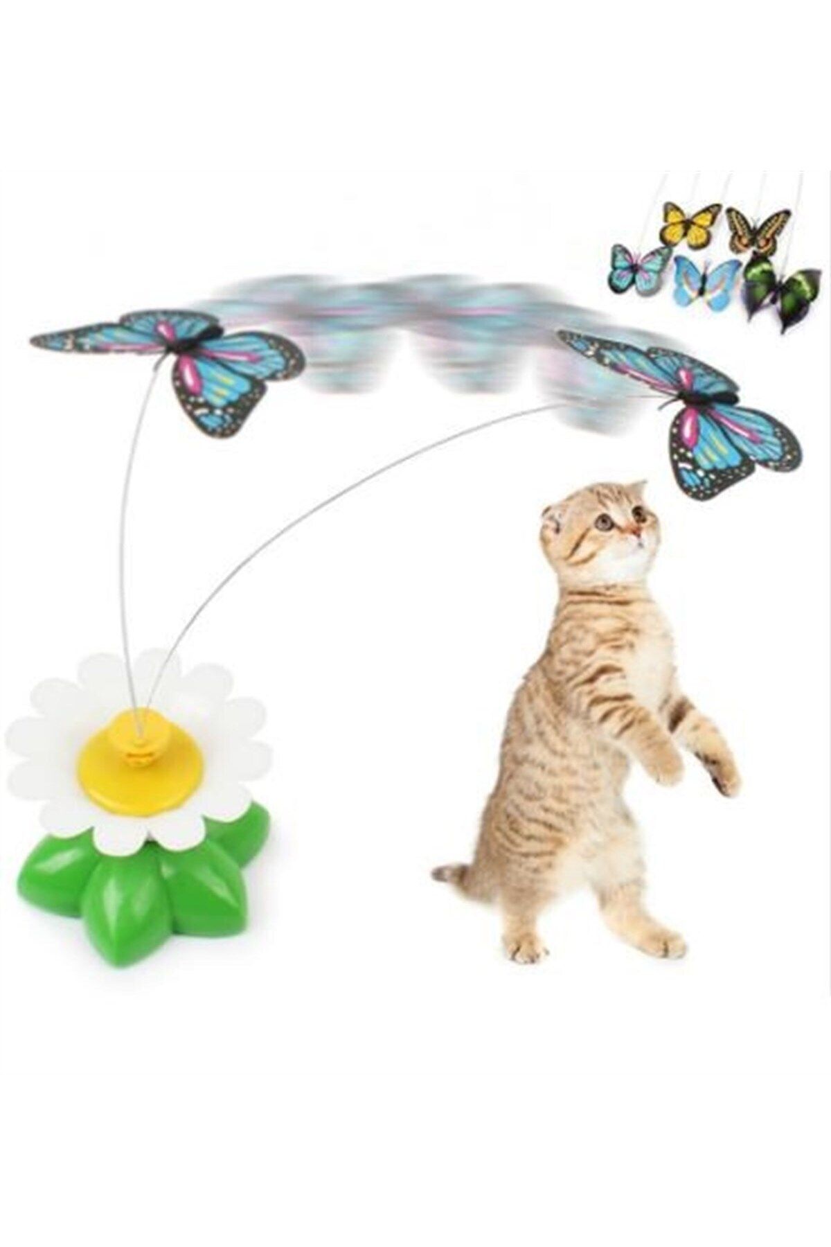 Vemora Hareketli Dönen Kelebek - Kedi Oyuncağı ( Pille Çalışır) (5166)