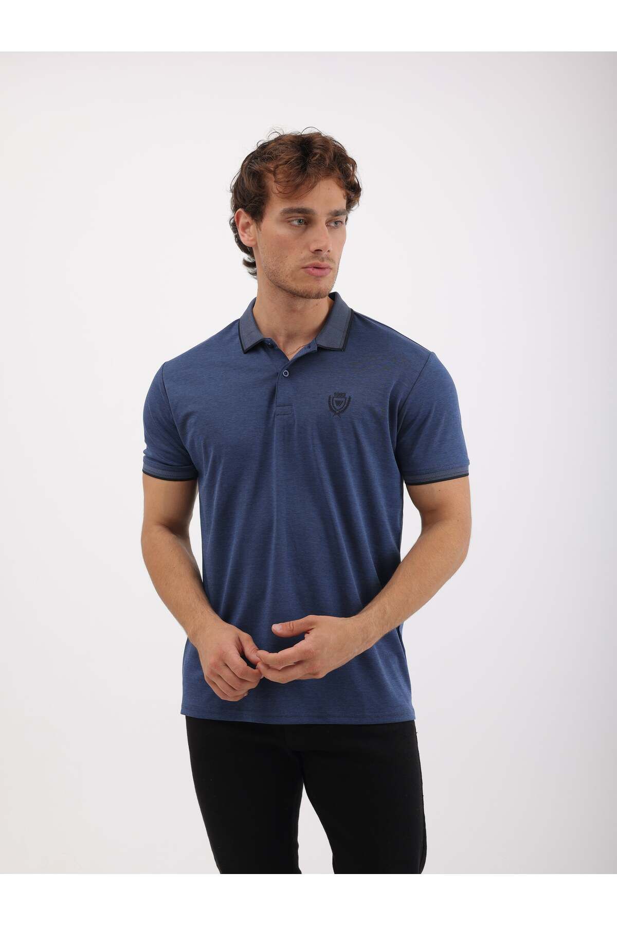 WKM Erkek Regular Fit Polo Yaka Kagi Basic T-Shirt