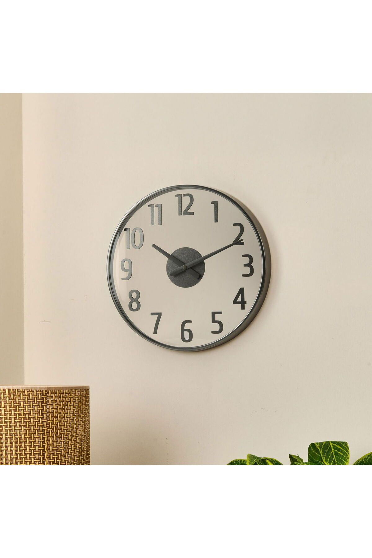 Evidea Anthracite Duvar Saati - Antrasit / Şeffaf - 38 cm