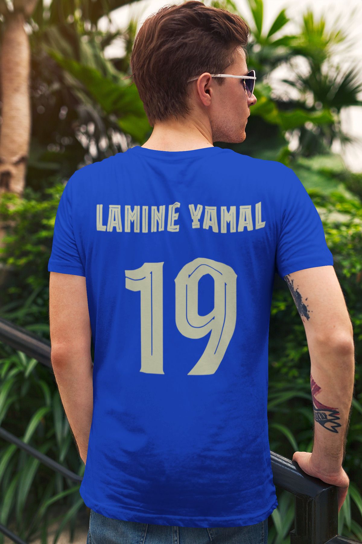Biy Store Lamine Yamal forma sırt futbol baskılı unisex kısa kollu tişört t-shirt