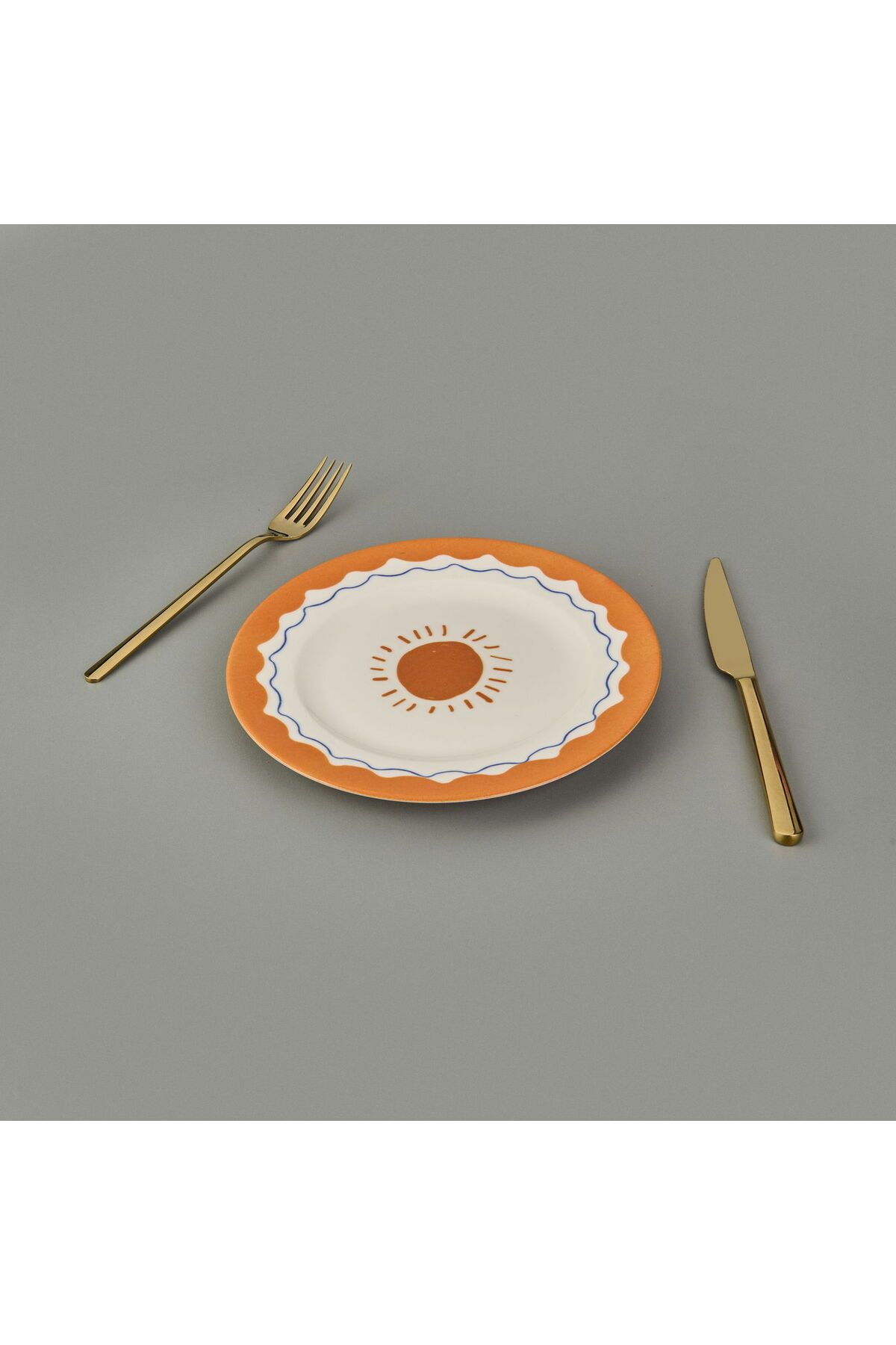 ASPARTAM Sun Tatlı ve Kahvaltı Tabağı - Krem / Sarı - 21 cm