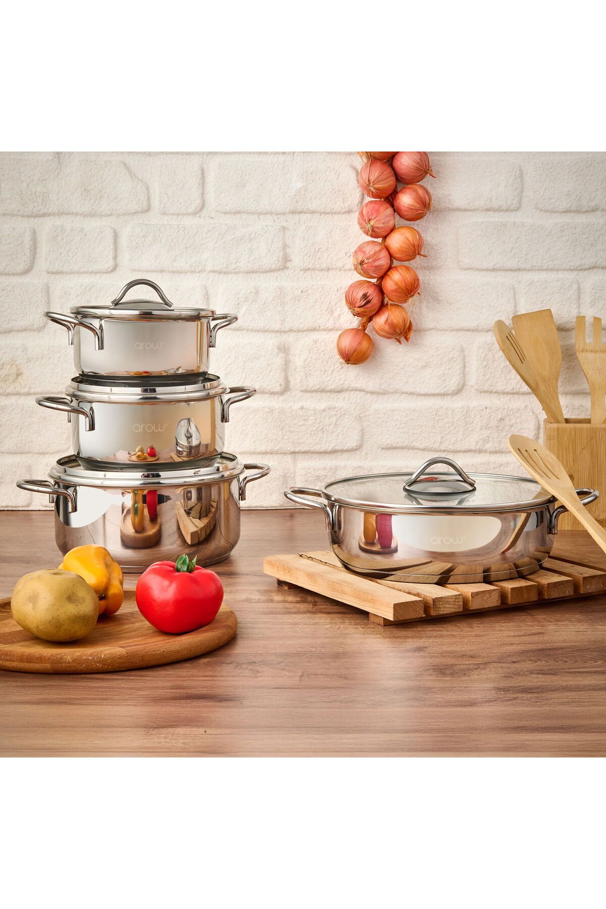 ASPARTAM Azure 8 Parça Tencere Seti - Inox
