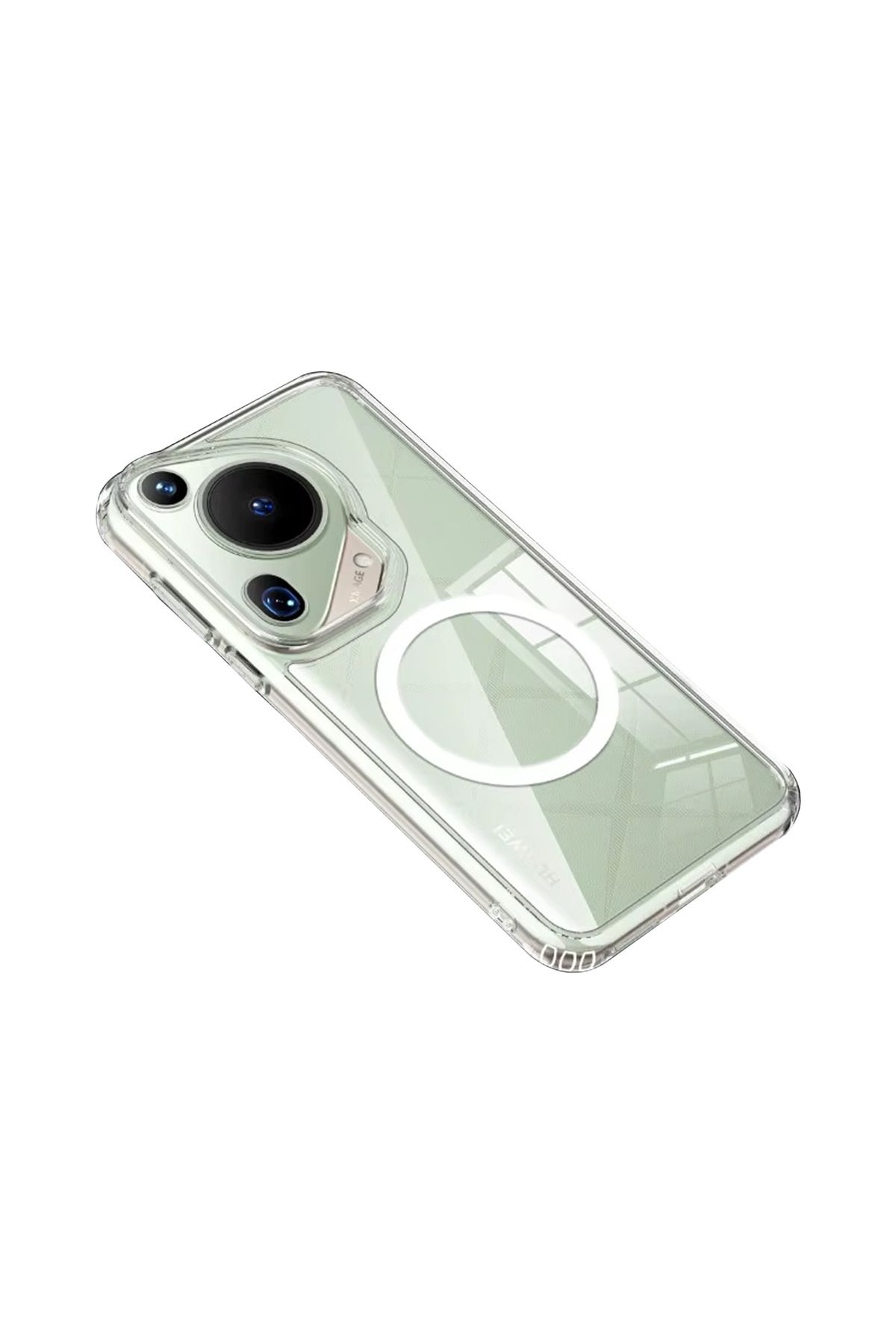 Microcase Huawei Pura 70 Pro için Magsafe Manyetik Darbeye Dayanıklı Yarı Esnek Plastik TPU Kılıf - AL8115