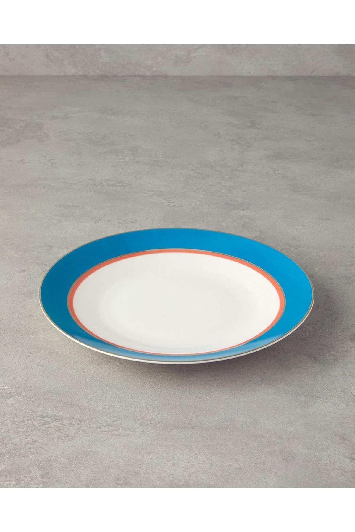 Mu Art Ahşap Mrt Home Carny Bone Porselen Servis Tabağı 25 cm Mavi Art 871301