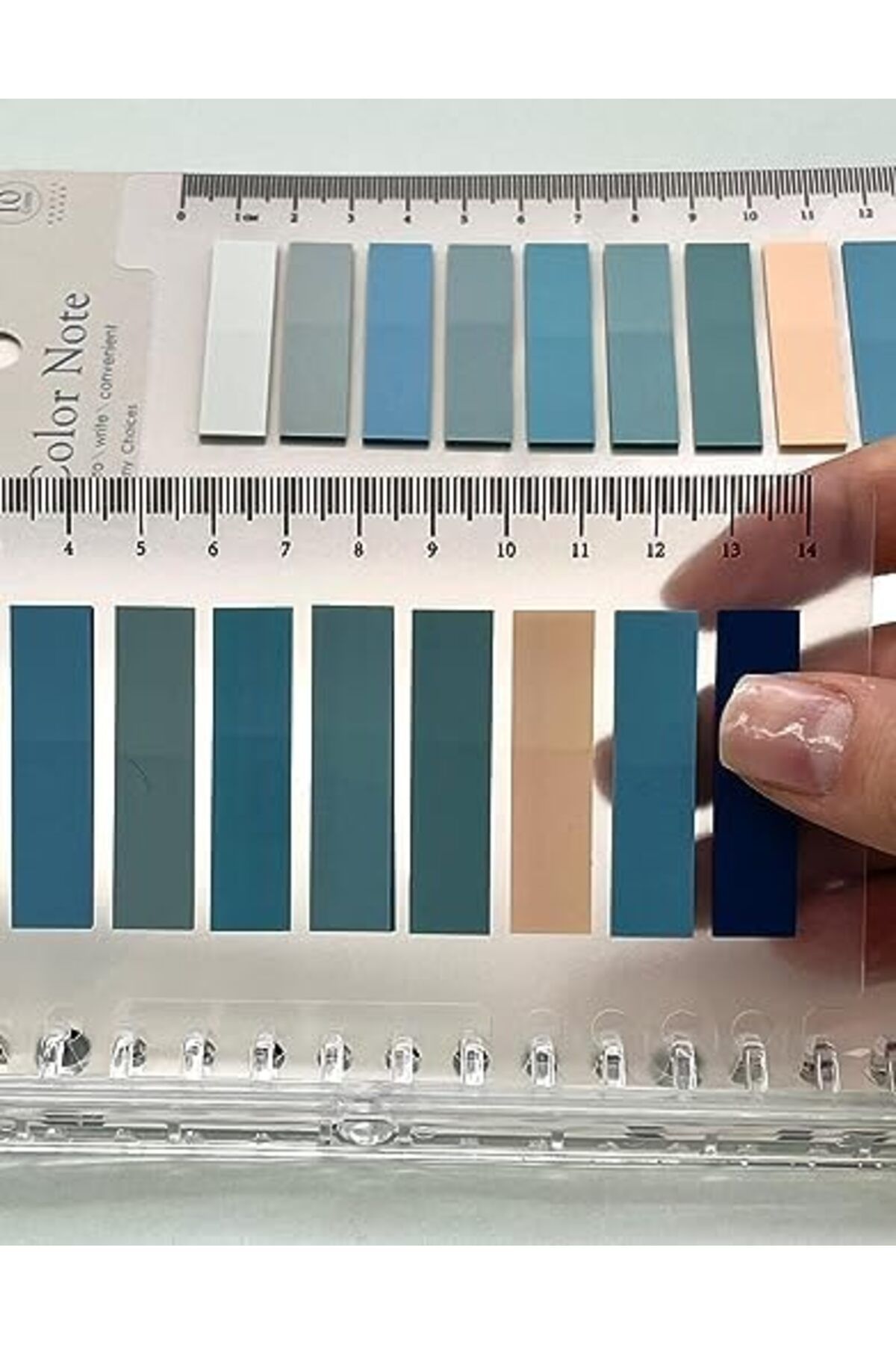 Mu Art Ahşap-Mrt Ship Shop Blue Shades in 10 Different Colors Transparent Index with Colored Ruler Art 871301 3