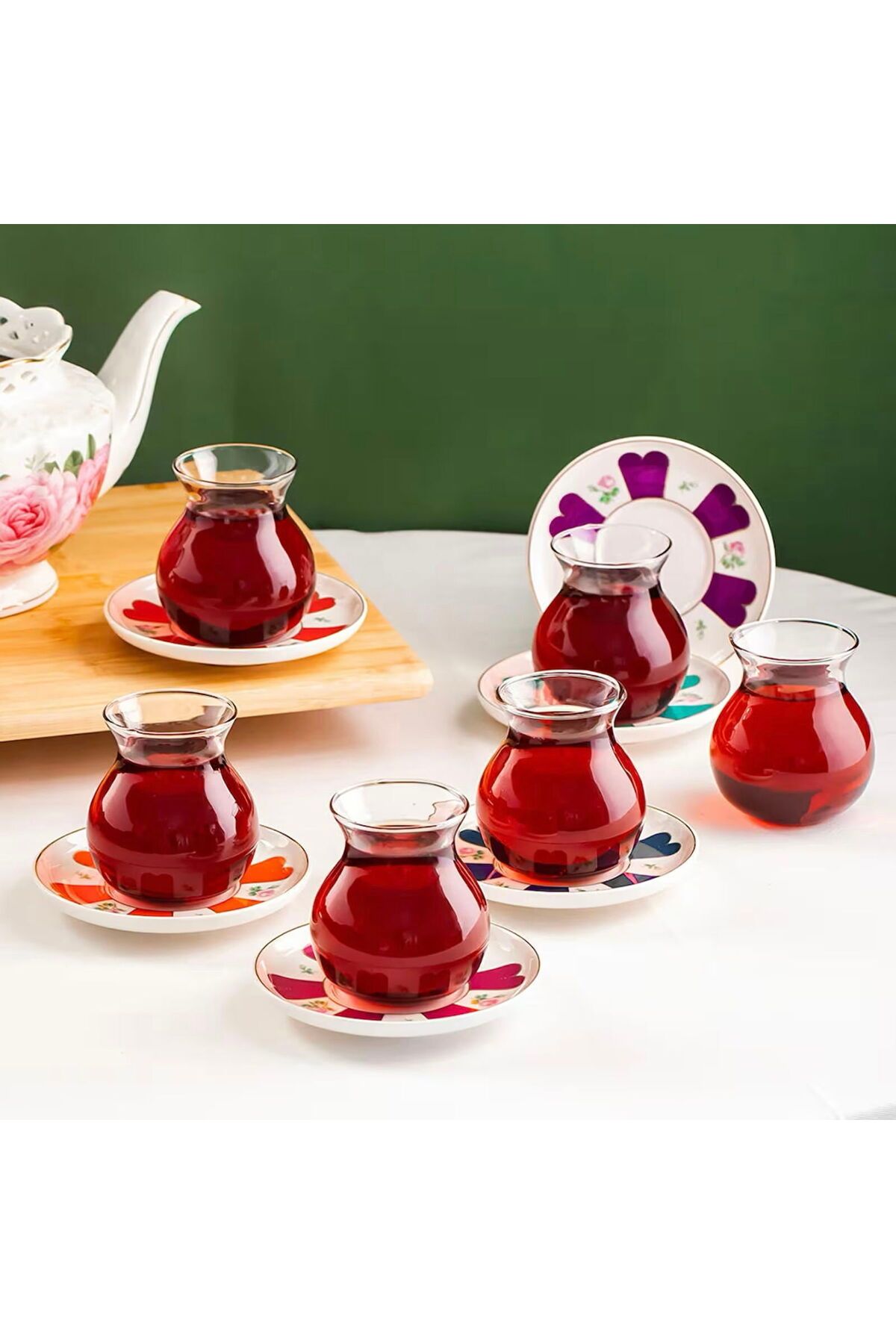 MATMEL Beyoğlu 12 Parça Çay Seti - Renkli - 210 ml