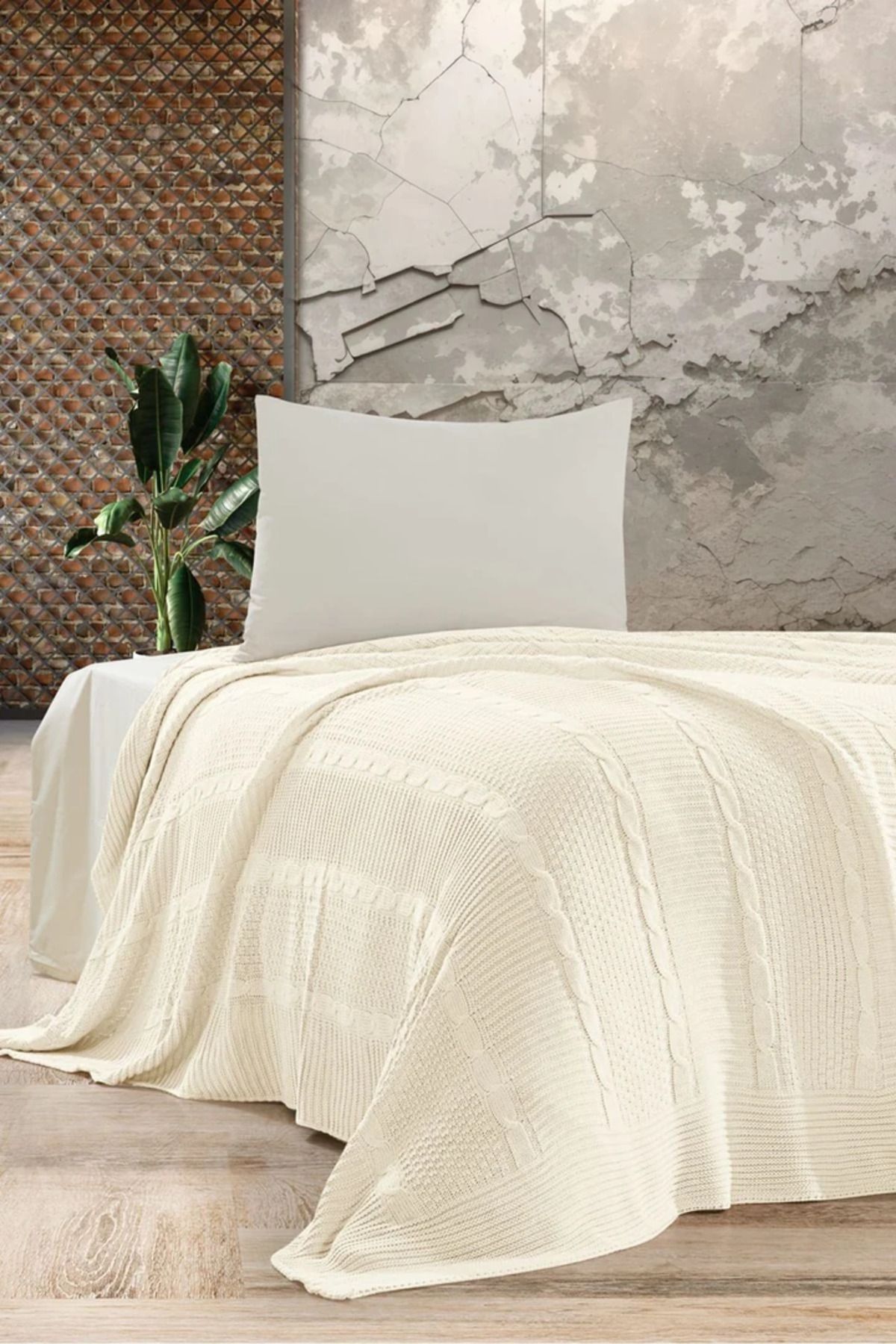 DOUX HOME Sindy Triko Yatak Örtüsü Tek Kişilik 180 X 230 Cm