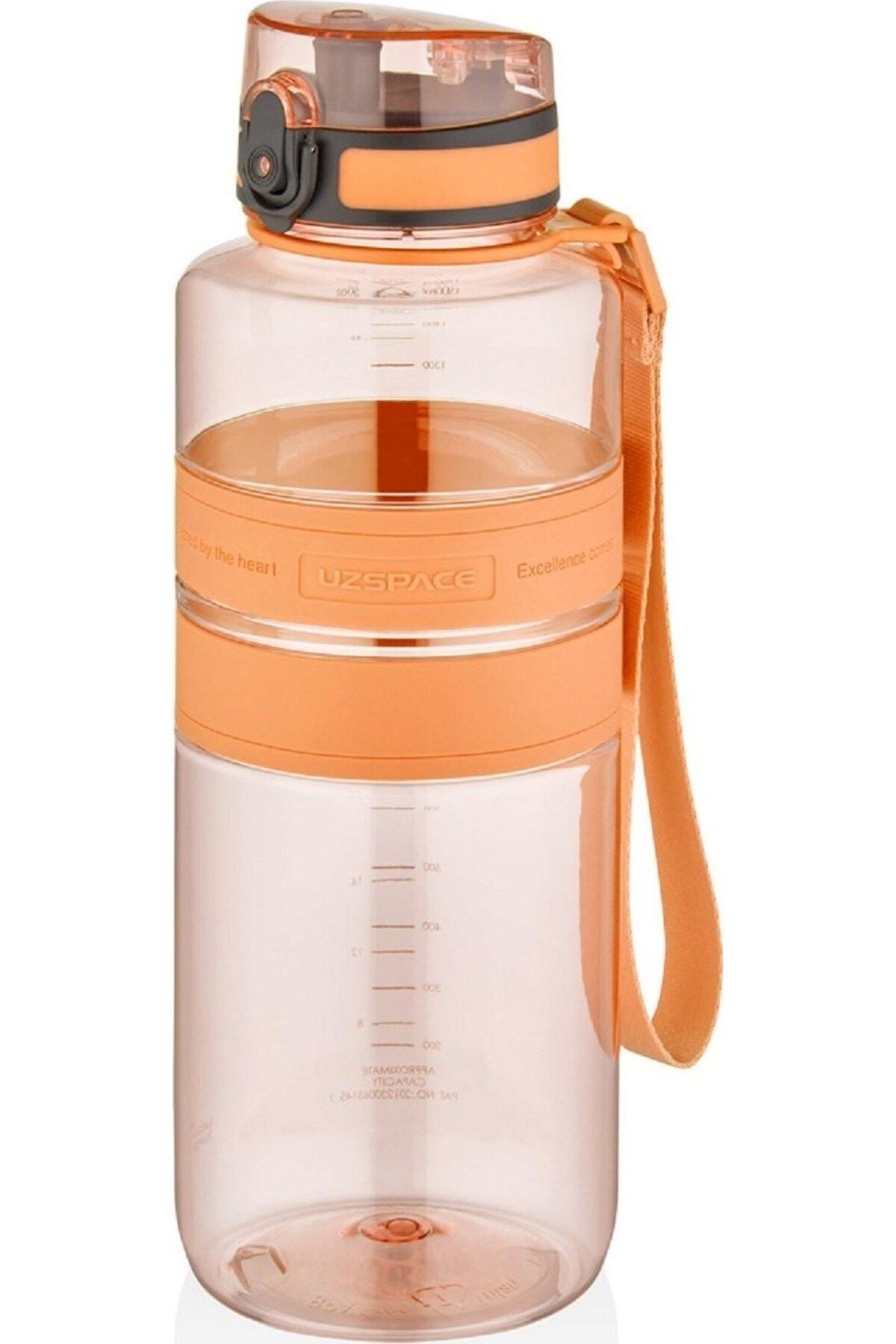 TEKNO İSTANBUL Mega Boy Tritan Su Matarası 1500 ml Turuncu