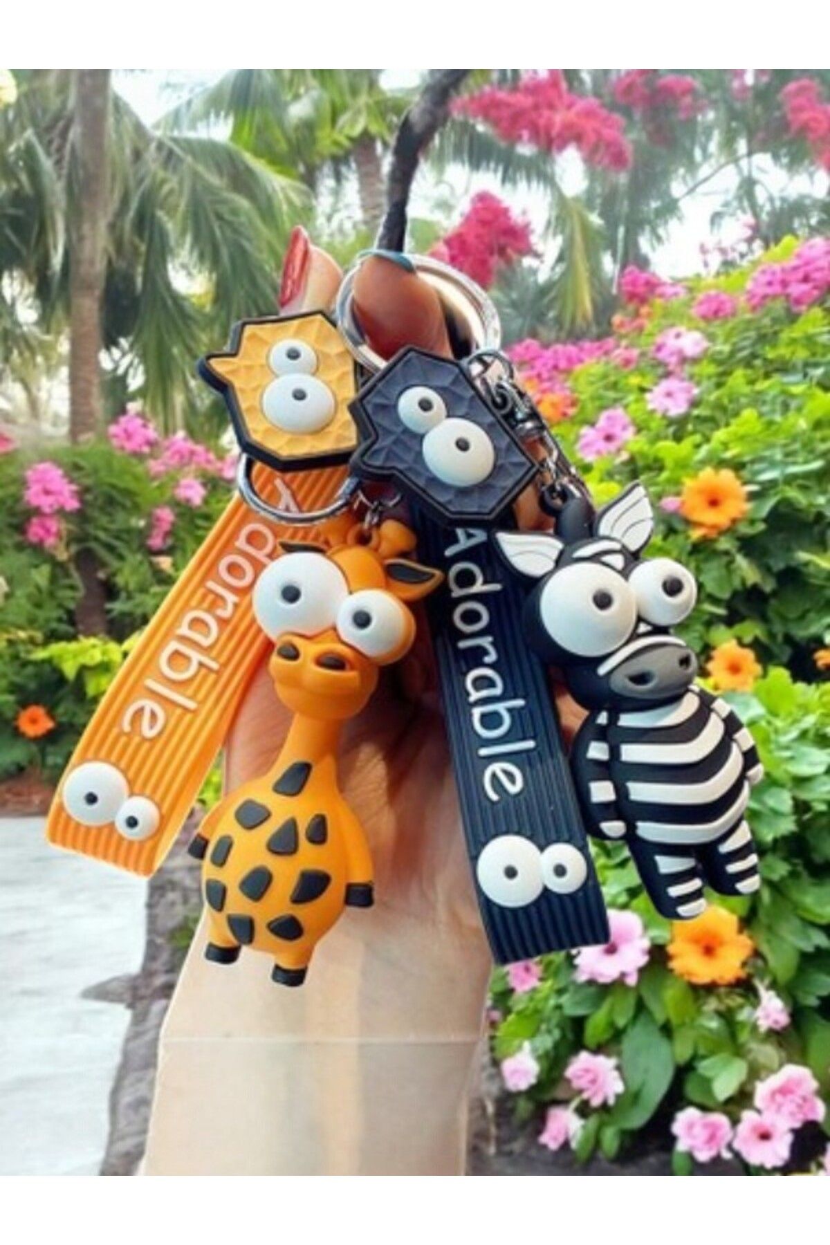 shop Zürafa Zebra Orta Boy 3D Anahtarlık Çanta Süsü Oyuncak
