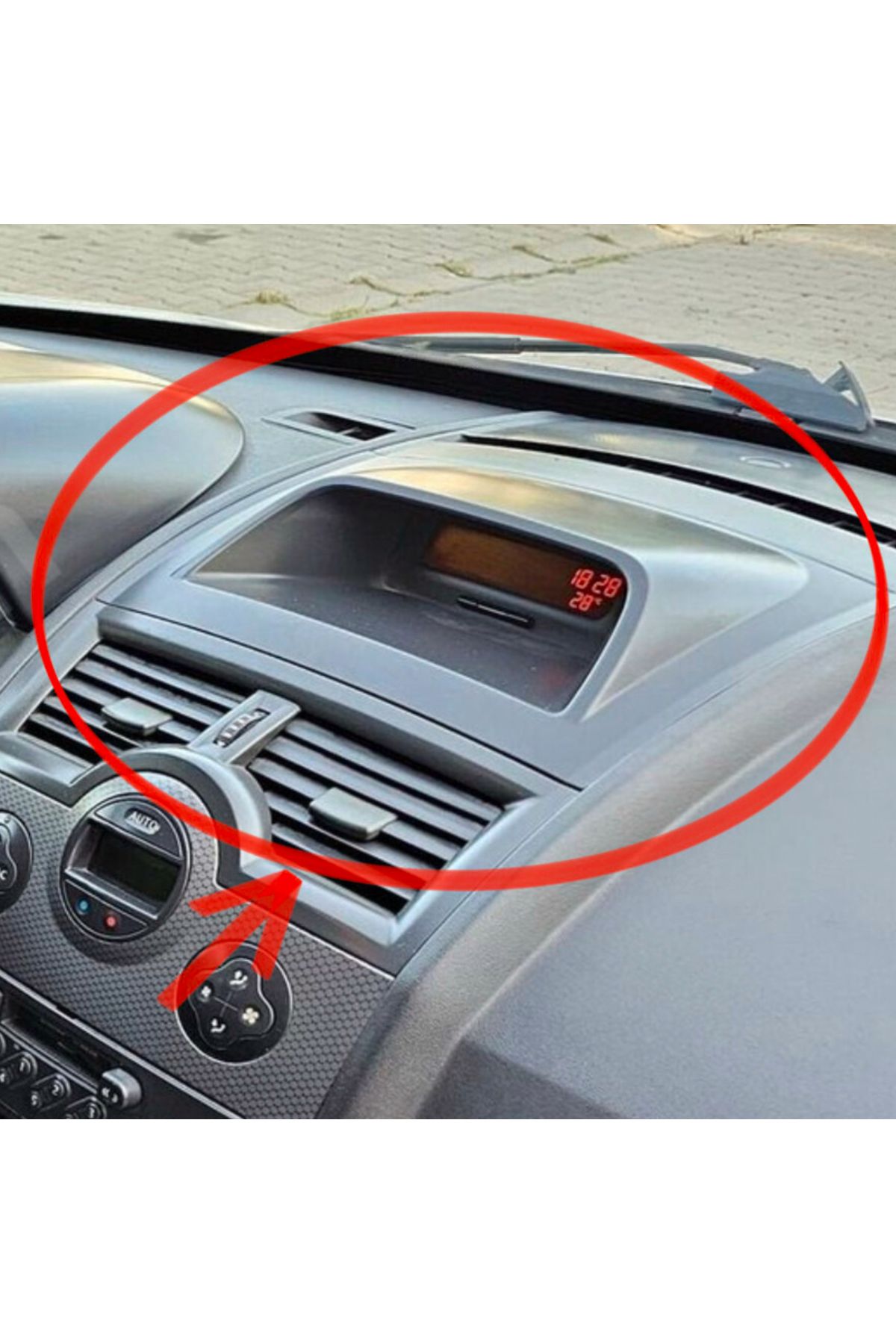 adaplastik Megane 2 Saat Radyo Gösterge Çerçevesi