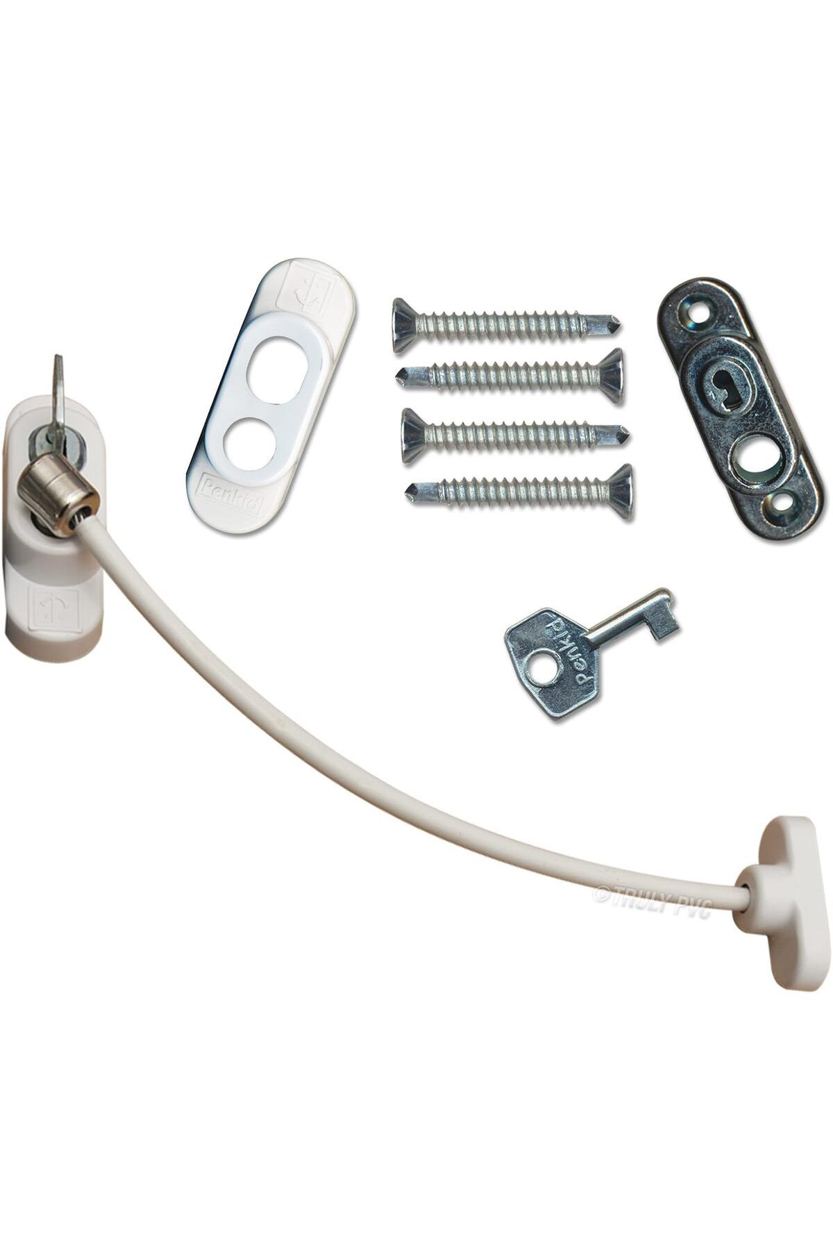 Mu Art Ahşap Mrt Kablolu Pvc Pencere Kilidi, 5'Li Set Art 871301
