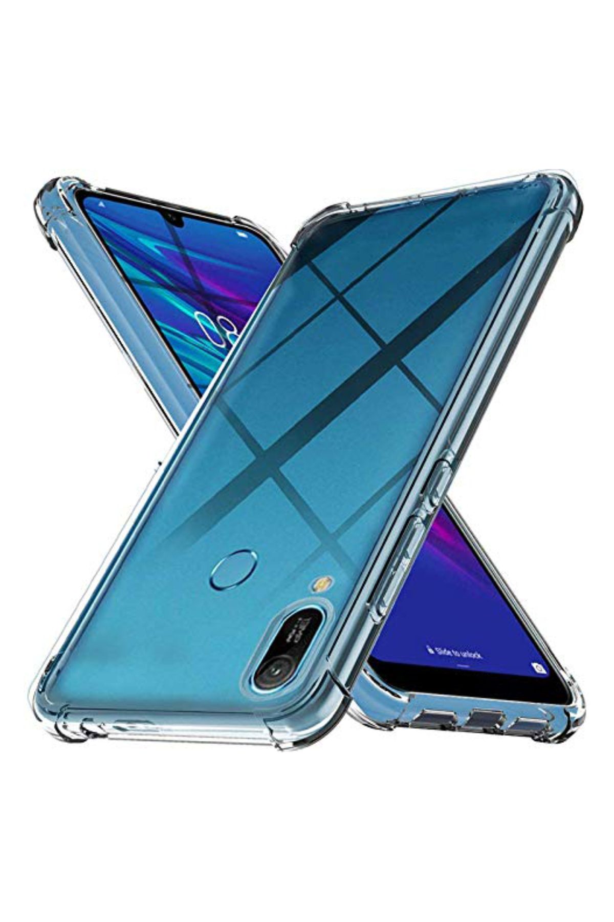 CaseArt Huawei Y6 2019 ile uyumlu Kapak Köşe Korumalı Airbag Antishock Şeffaf Silikon Kılıf