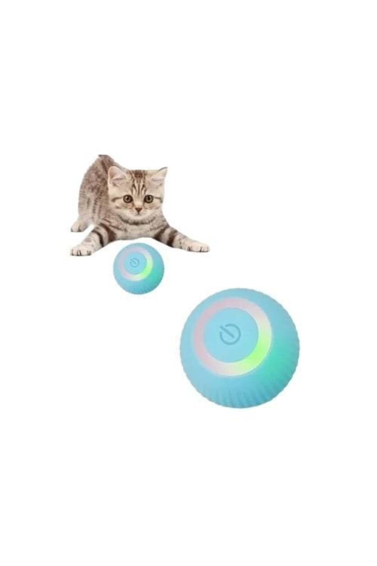 mucit home Şarjlı Otomatik Hareketlenen Interaktif 360 Derece Dönen Kedi Eğitim Topu