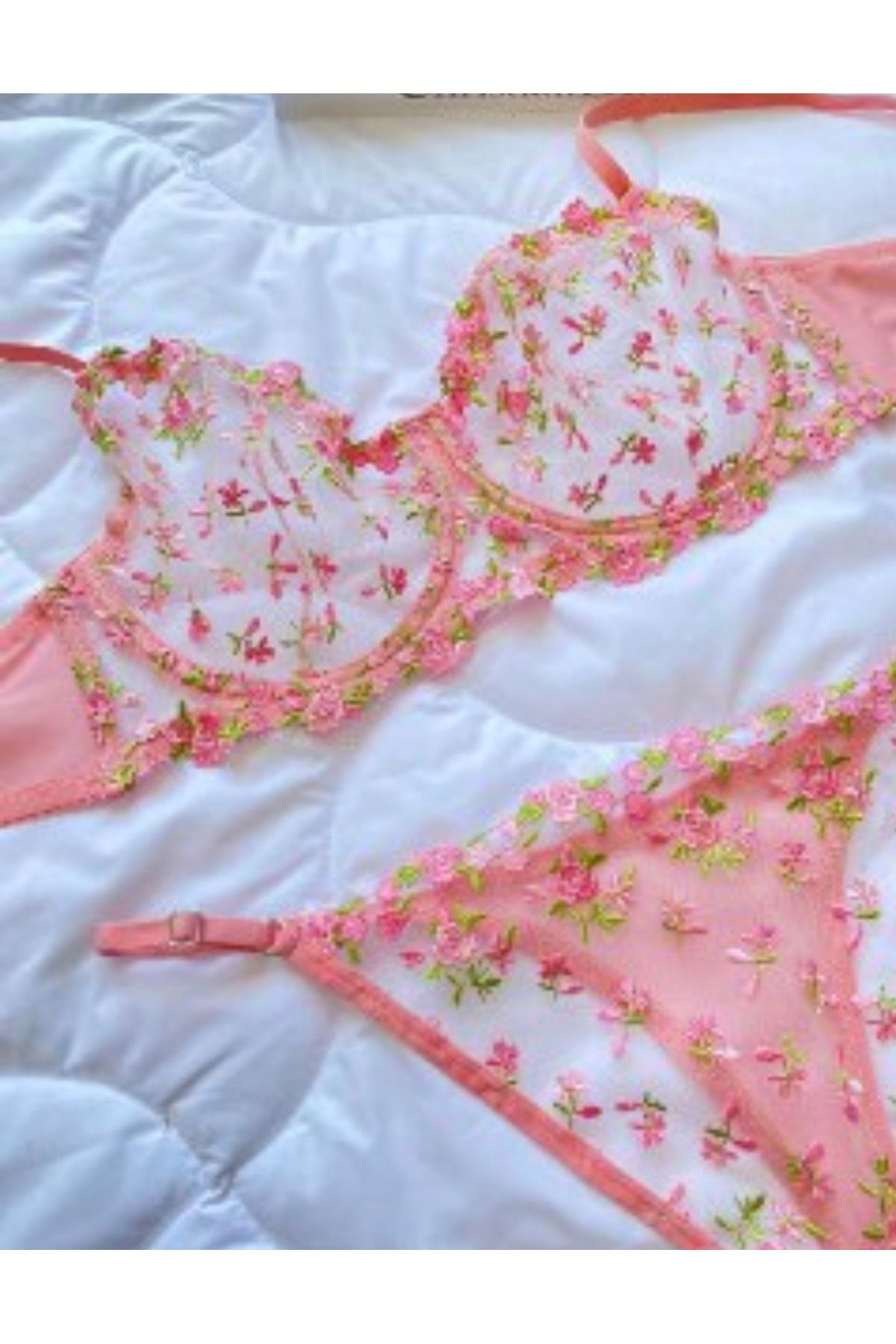 ARONA Çıtır Pembe Brode Takim