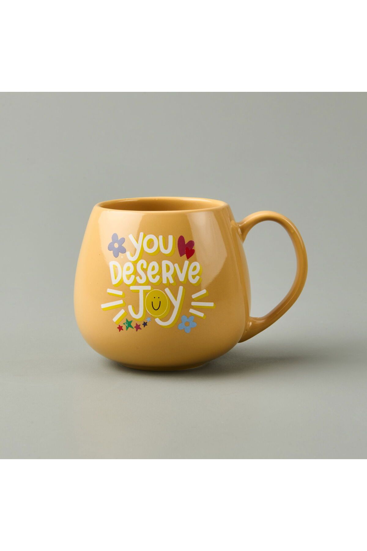 ASPARTAM You Deserve Joy Sloganlı Kupa - Sarı - 310 ml