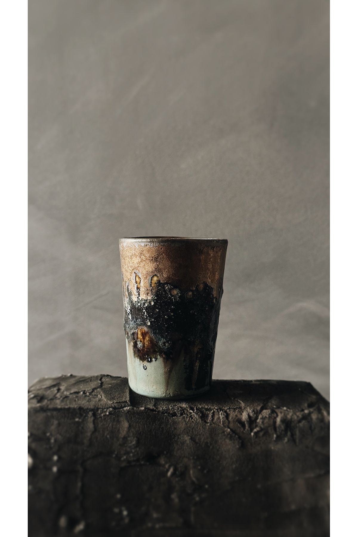 İyu Seramik Cornelius | El Yapımı Stoneware Seramik Oval Espresso Bardağı