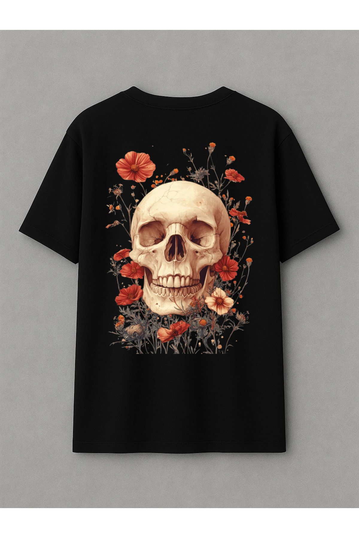 Vagonet Floral Skull - Oversize T-Shirt