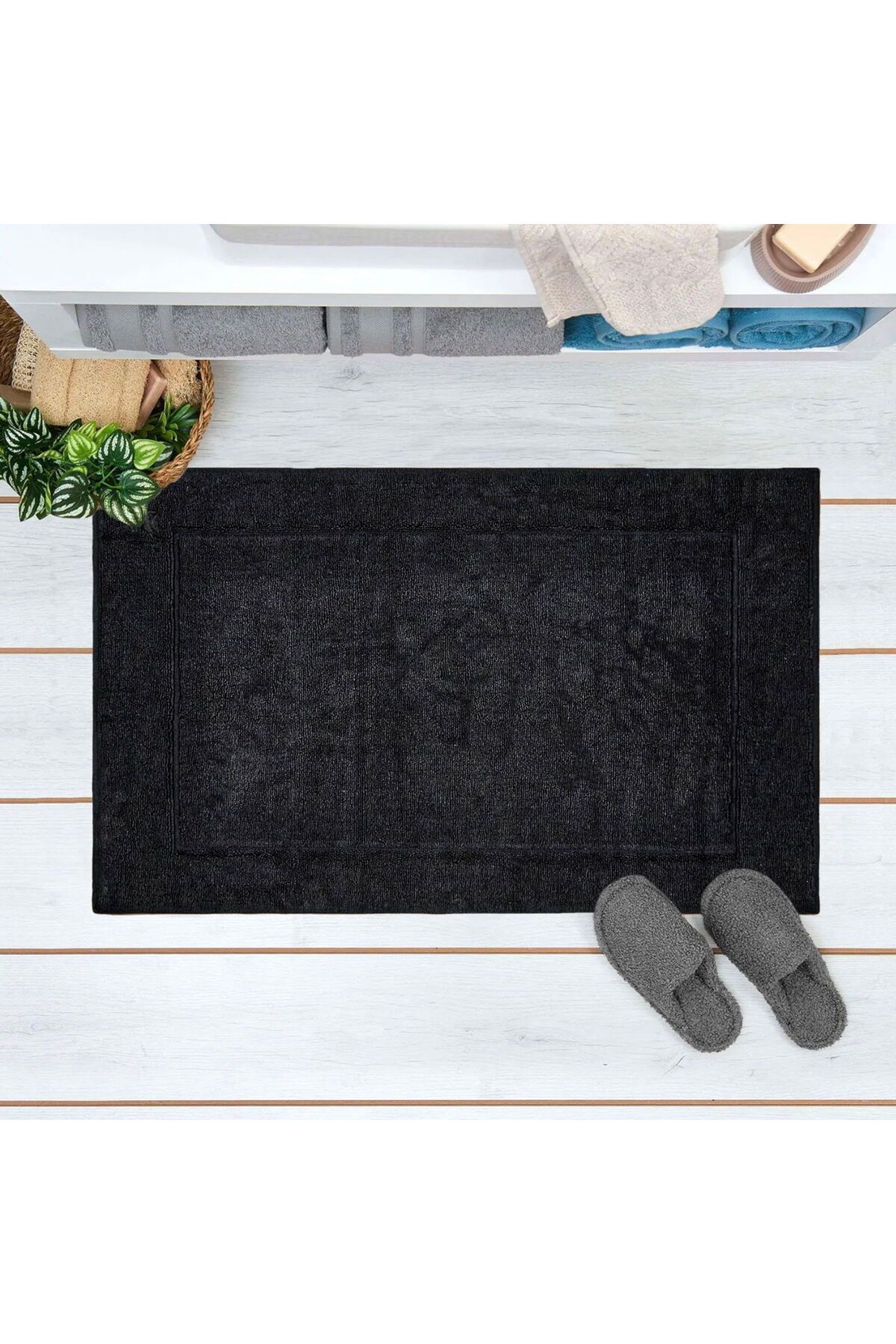 MATMEL Fly Banyo Paspası - Siyah - 60x100 cm