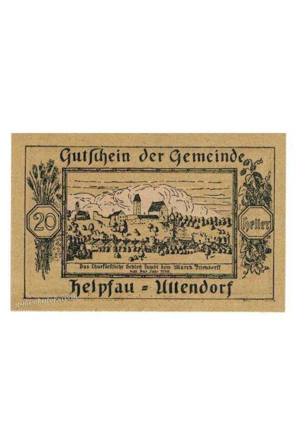 Gökçe Koleksiyon Avusturya 20 Heller Uttendorf