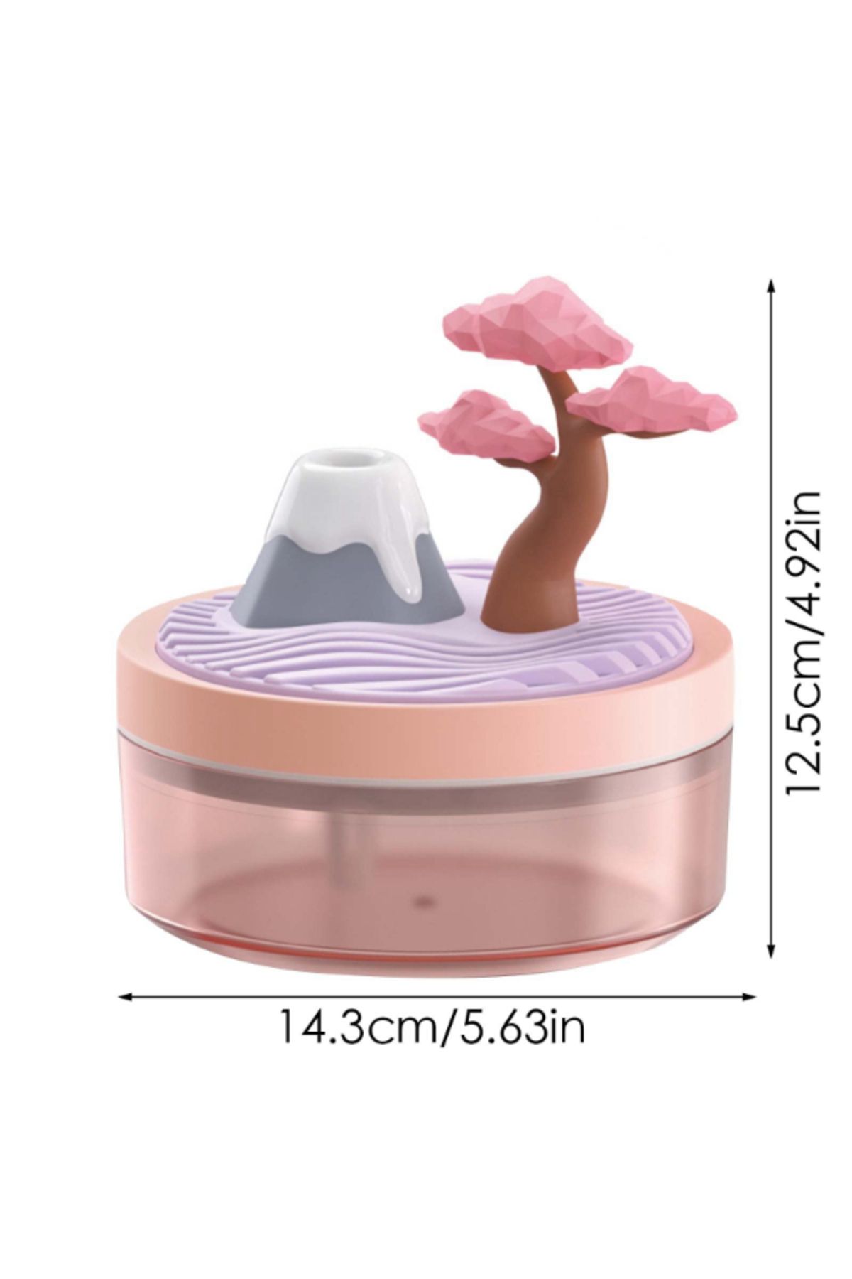 Doğa Temalı  Uyumlu Mini Nemlendirici Pembe