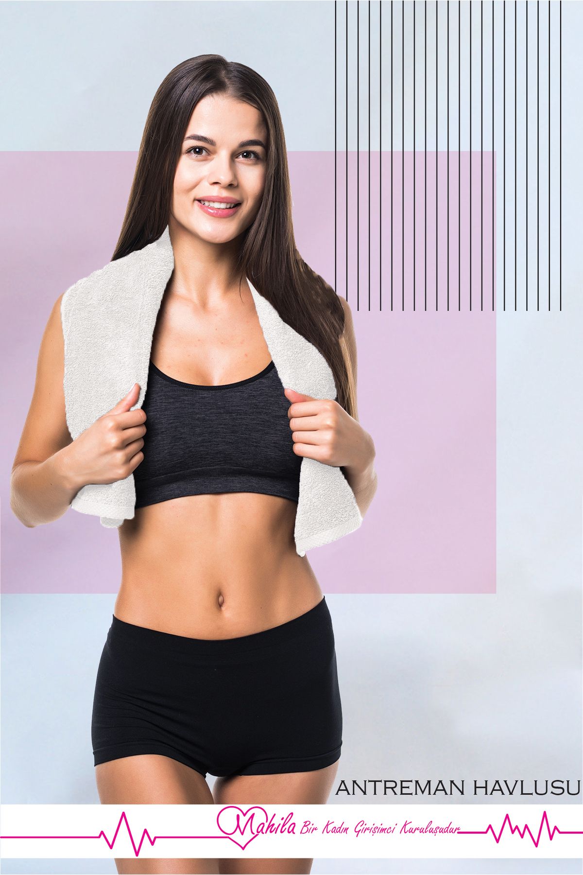 Mahila 30x85cm Sporcu Havlusu Pamuklu, Anti bakteriyel, Ter Emici Fitness Plates Boks Tenis Spor Havlusu
