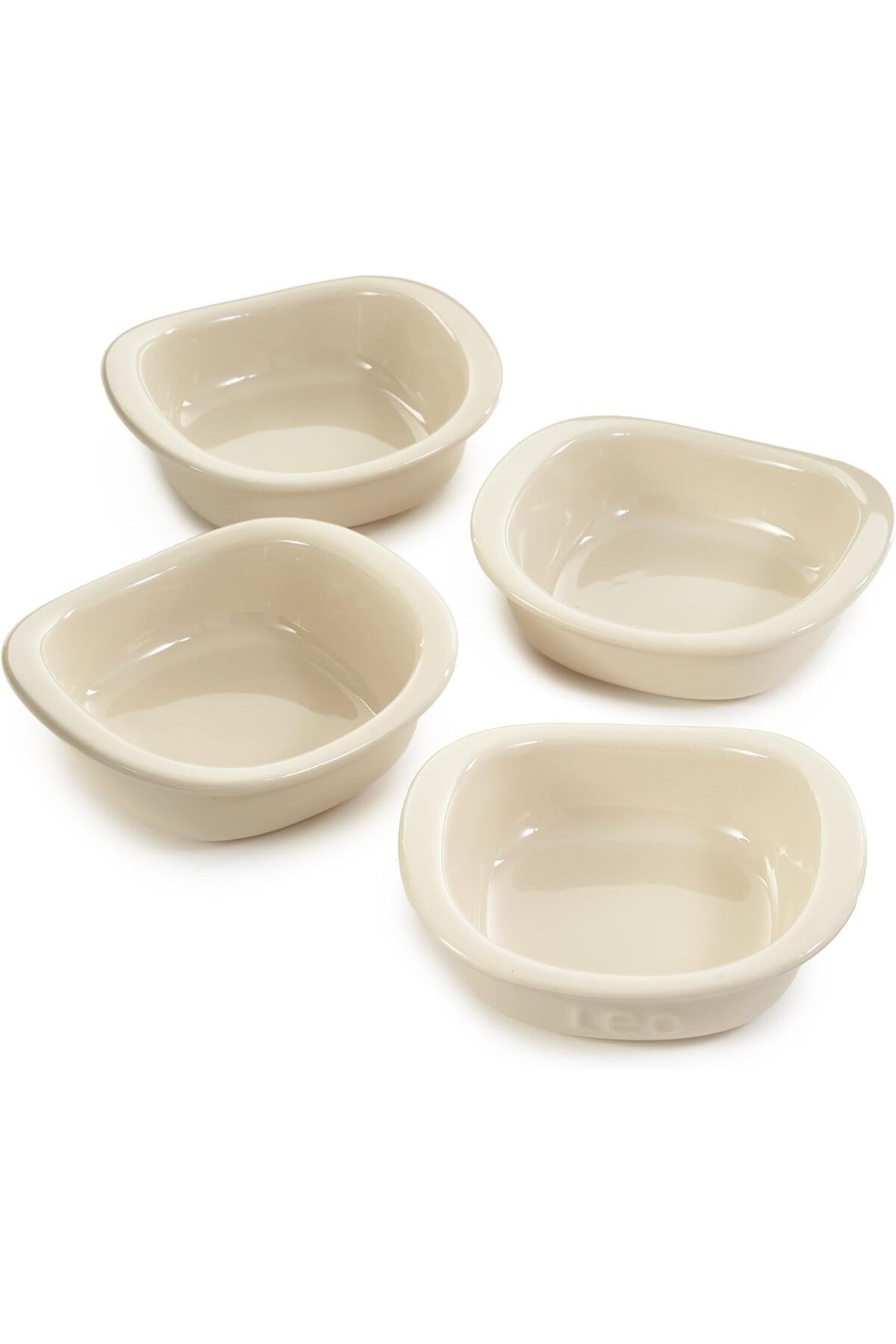 Mu Art Ahşap Mrt Balance Seramik 4 Parça Ramekin Kasesi 0,20 L Art 871301