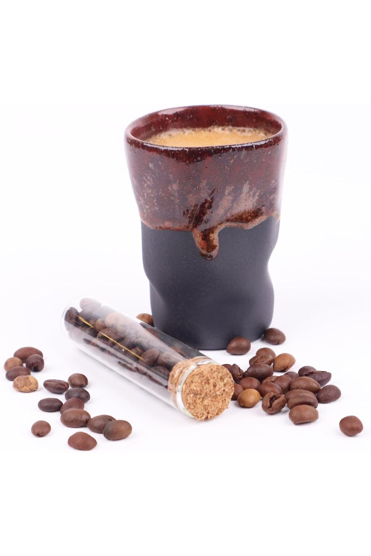 LUXE 90 Ml Seramik Kulpsuz El Yapımı Yamuk Espresso Fincanı -1 Adet LXSHP 1055529