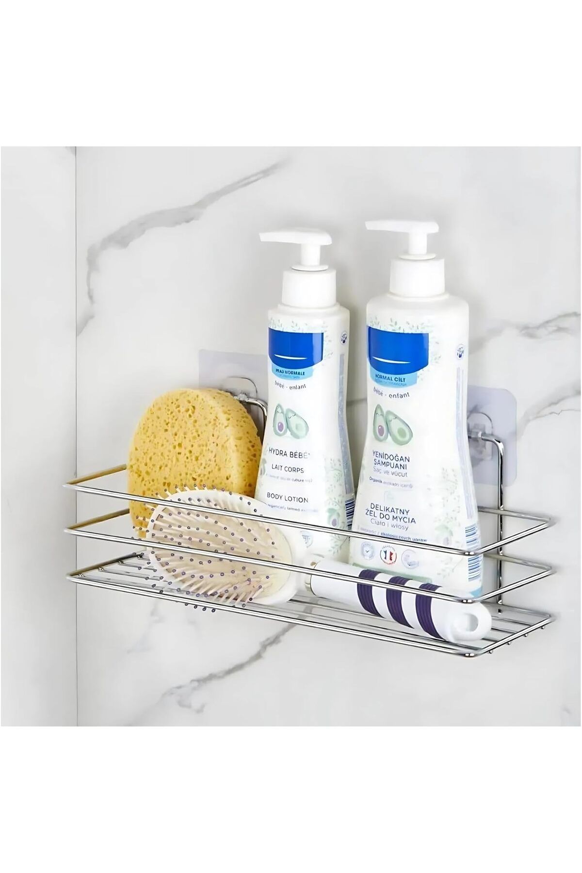 STOREMAX ELZ Paslanmaz Yapışkanlık Raf - Ultra Güçlü Yapışkanlı Banyo Düzenleyici Organizer Şampua
