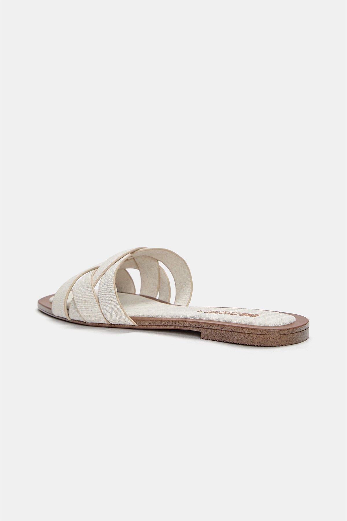 Pull & Bear-Fabric flat slider sandals 6