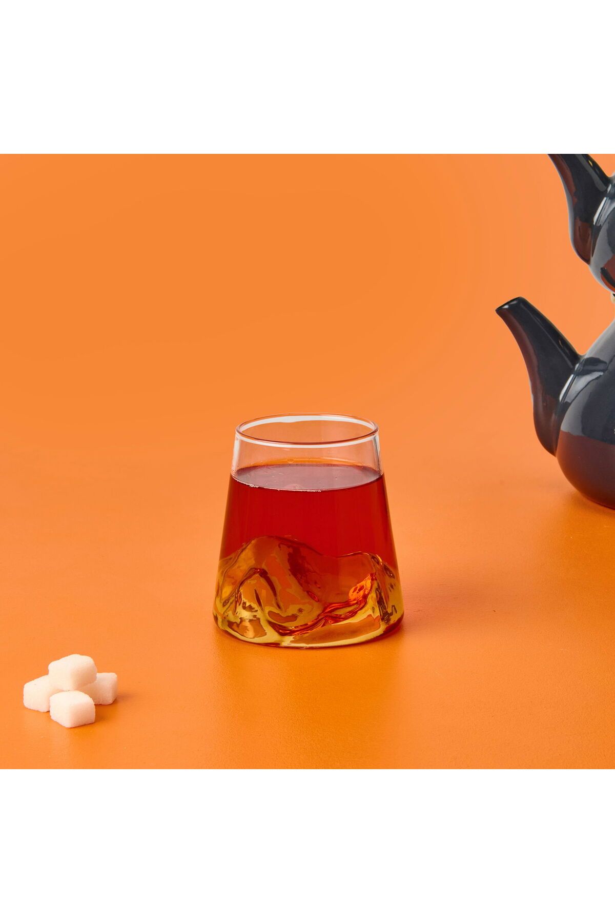 MATMEL Star İçi Buz Dağı Kabartmalı Bardak - Şeffaf - 400 ml