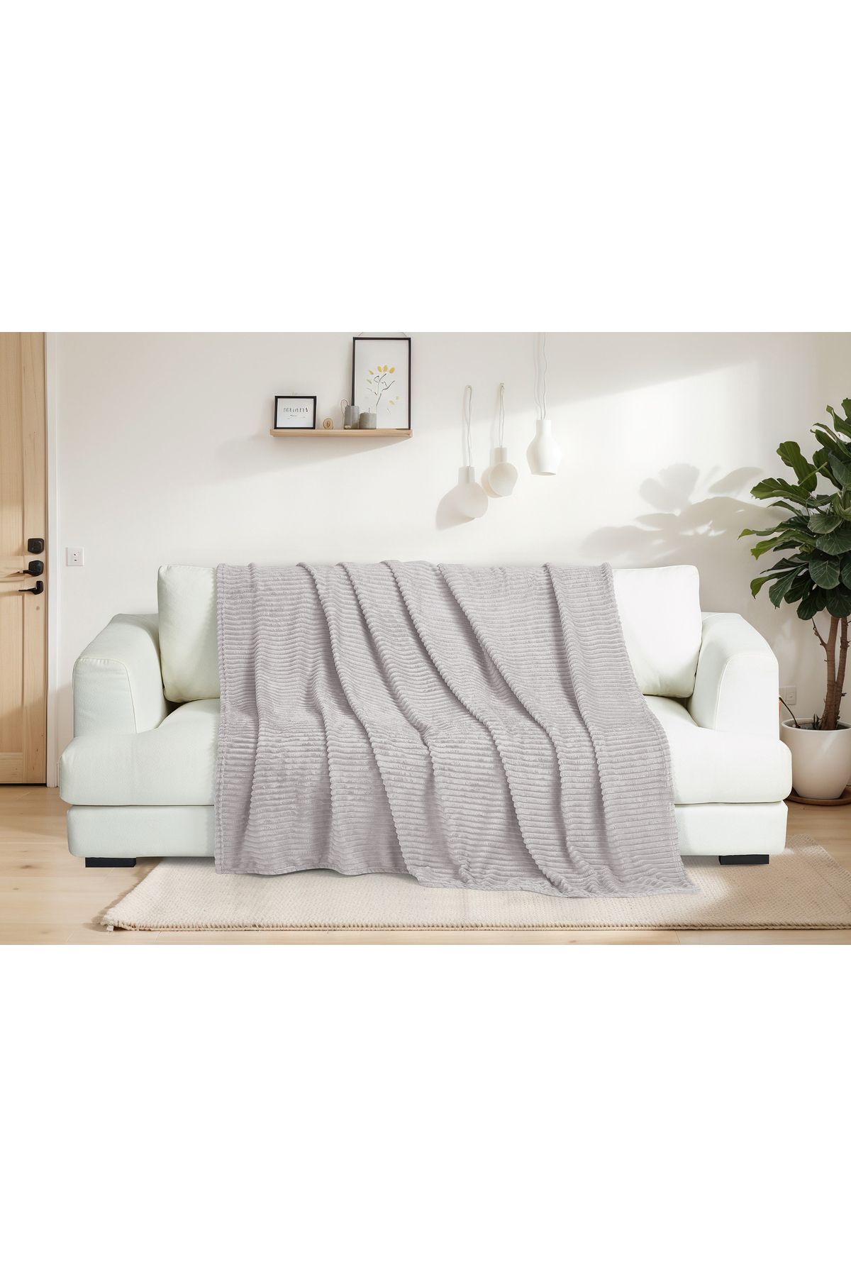 Dainty Home Serra çok amaçlı örtü gri renk