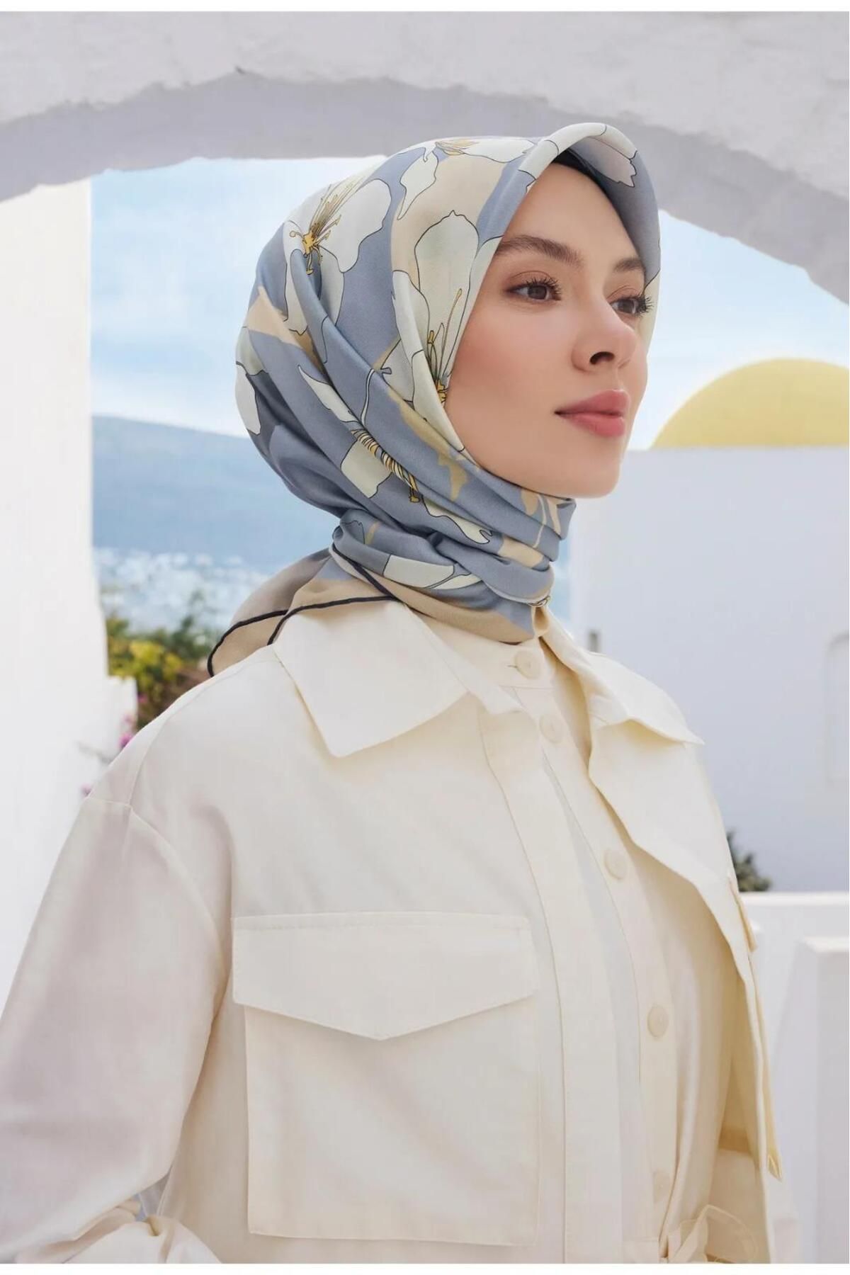 Belli Saf İpek Eşarp 4100D-55 Tivil