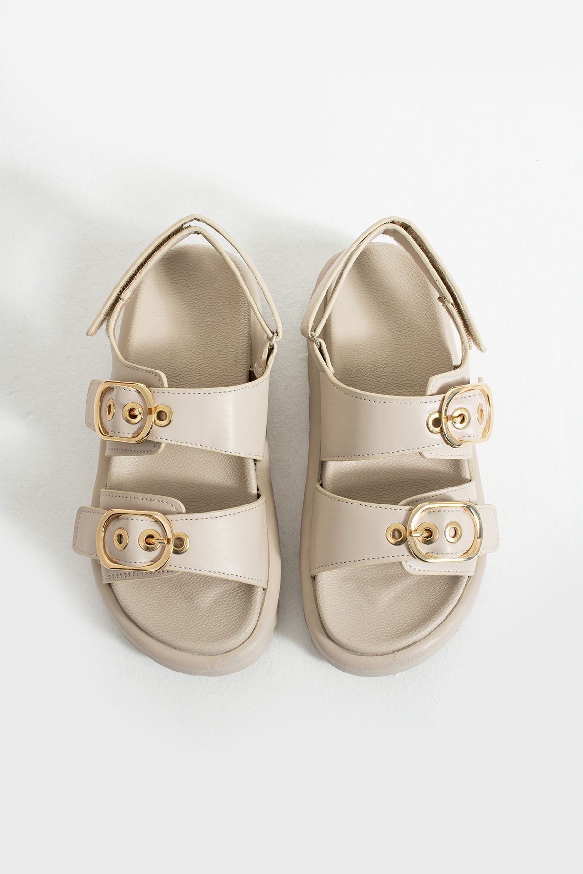 DUXAL SHOES Camelia Çift Toka Detaylı Kadın Sandalet