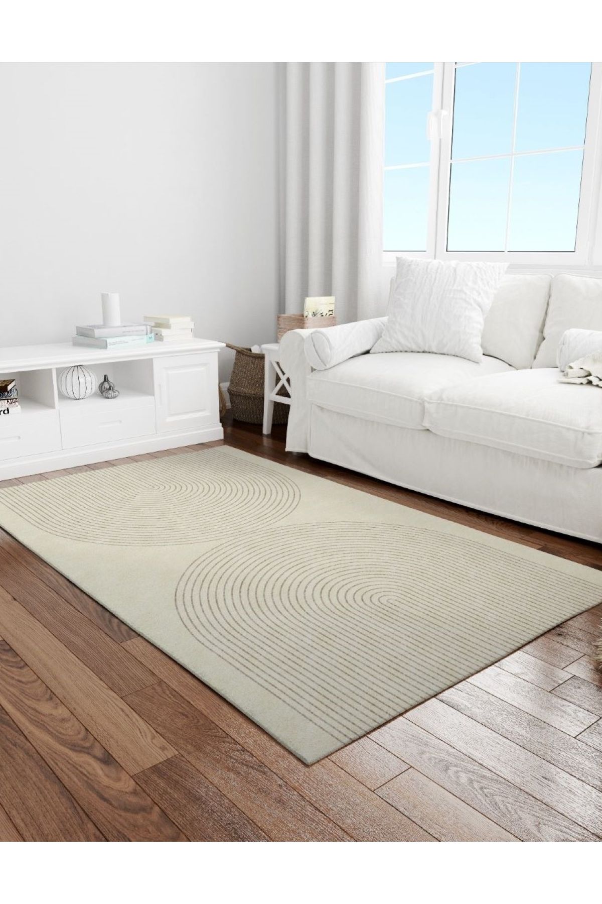 DERAS HOME Dijital Baskı Yıkanabilir Kaymaz Taban Salon Halısı Ve Yolluk