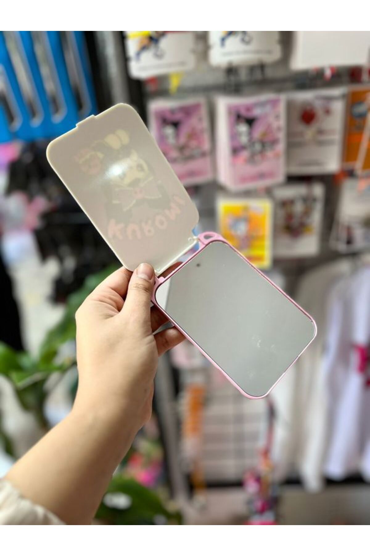 EyER Shoping Kuromi Taşınabilir Makyaj Aynası Çanta Aynası