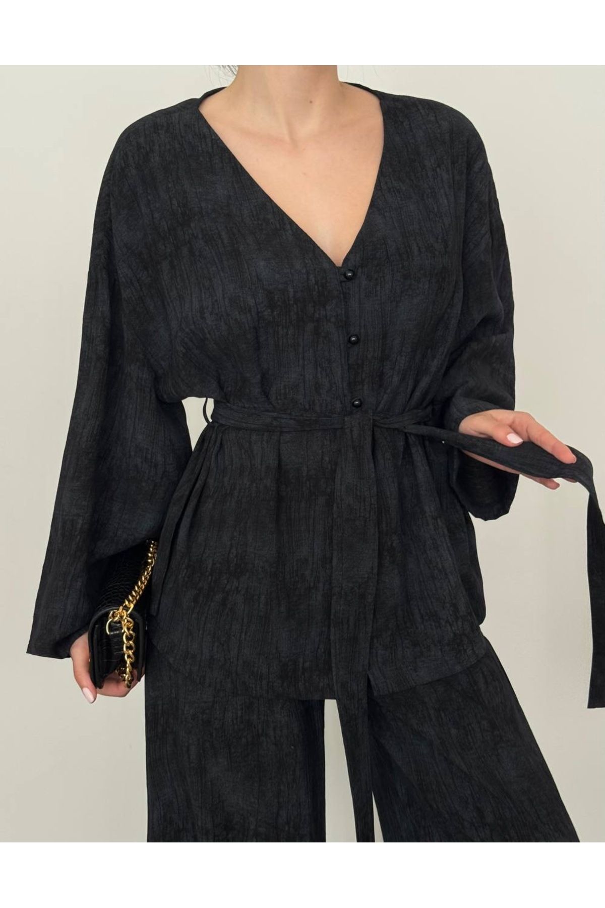 Kedi Fashion Kuşaklı tasarım takım