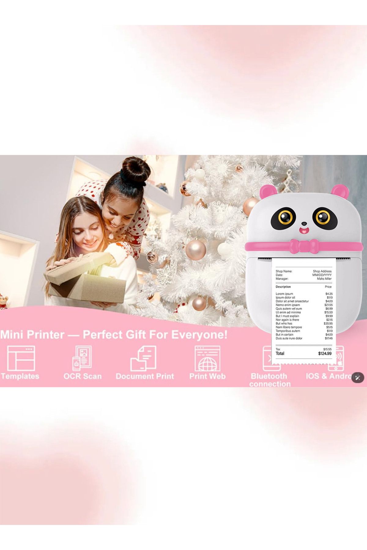 KidLe-Mini Pocket Panda printer Bluetooth Wireless Smart Printer with Android APP z2P 6