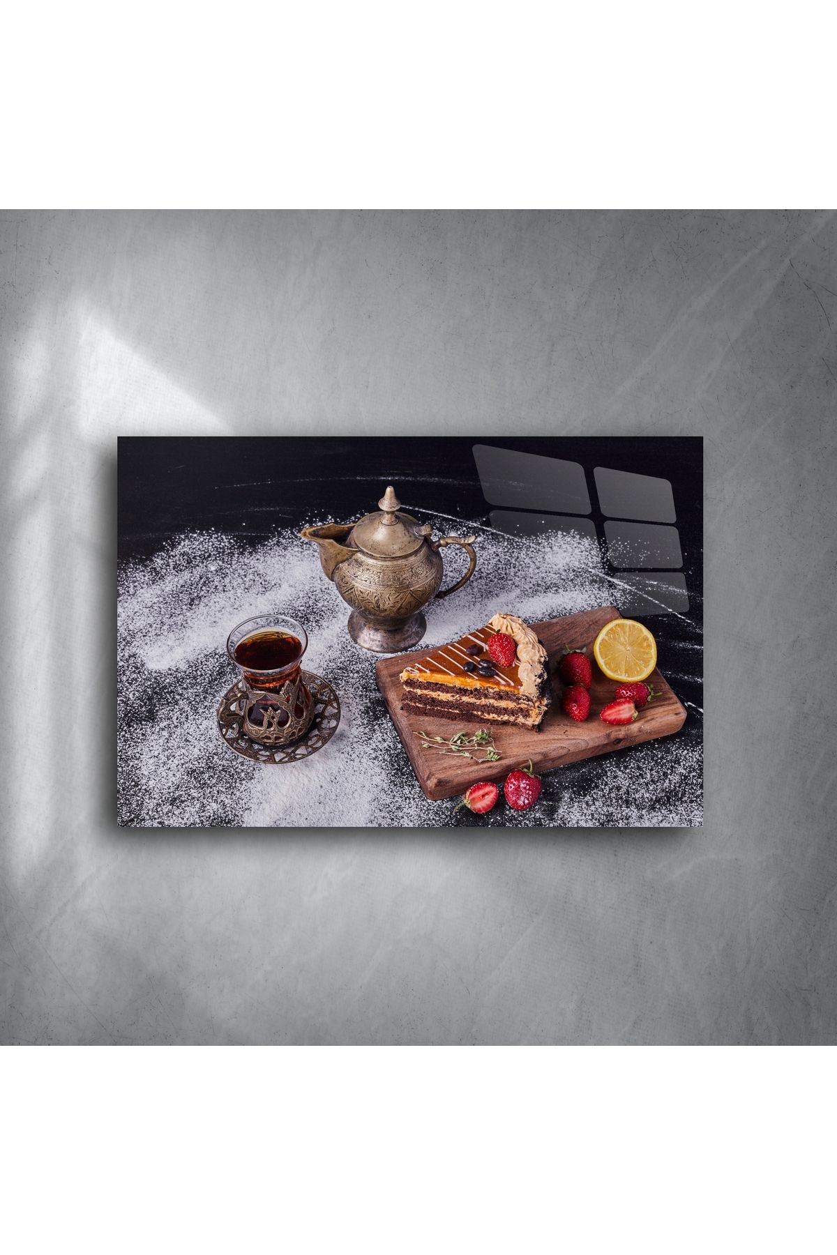 LEYLASER Türk Kahvesi ve Pasta Sanat Baskısı