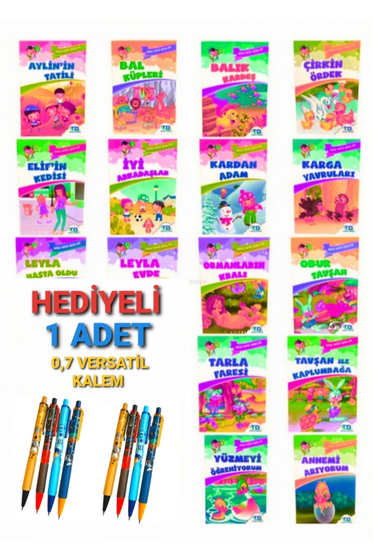 yuka yayıncılık Birinci (1) Sınıf 22 kitap hikaye seti TAM 22 ADET HEDİYELİ 0,7 VERSATİL KALEM