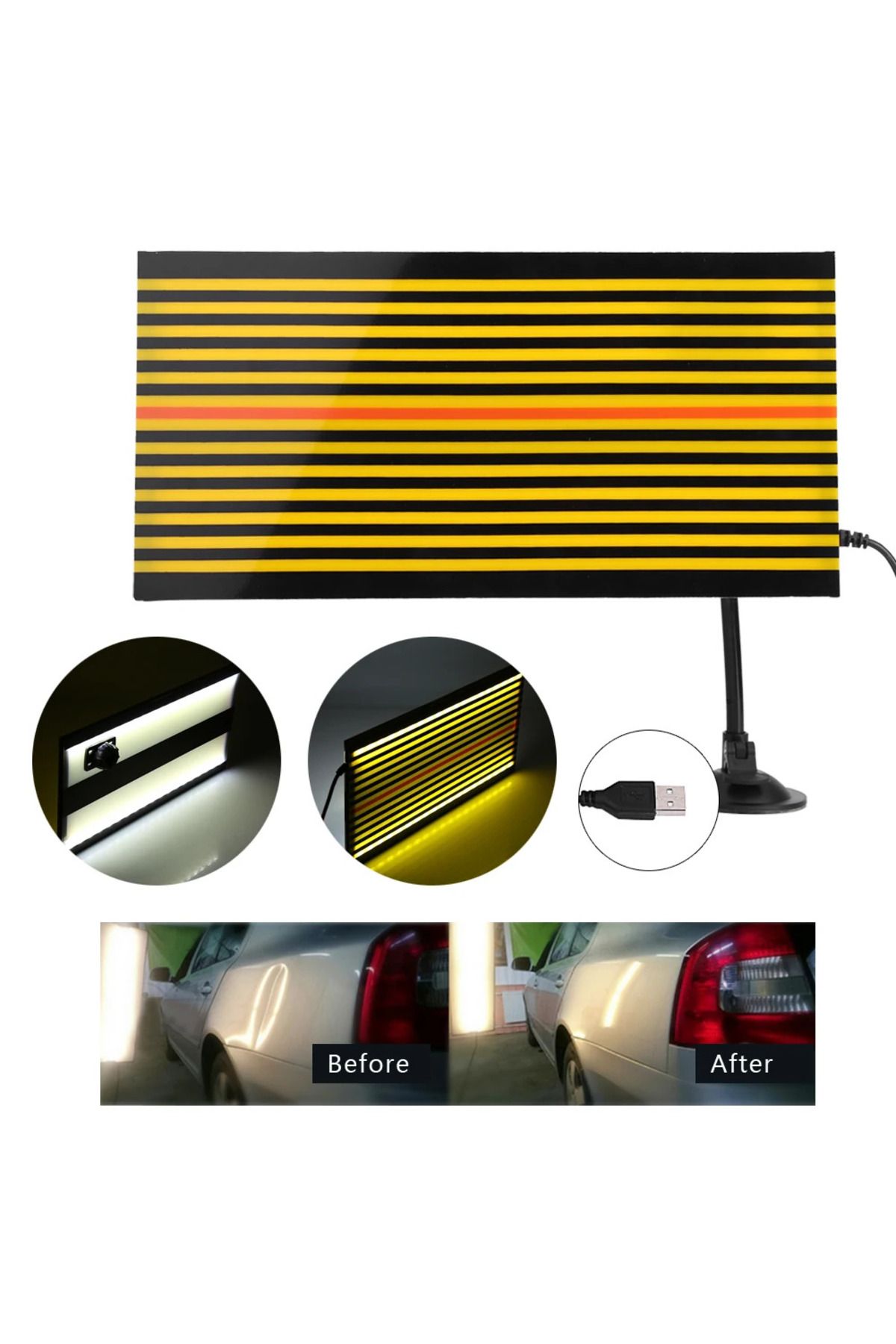BUĞLEM Pdr Boyasız Göçük Düzeltme Seti Led usb Hata Gösterme Lambası reflektör hattı kurulu onarım seti