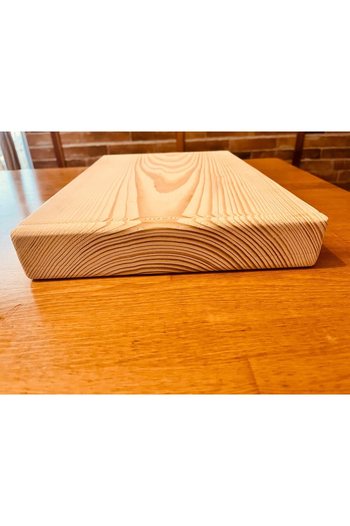 ERA EraMasif %100 LADİN Yekpare Kalın Et Ekmek Sebze Kesme Tahtası37X24,5X4,5cm