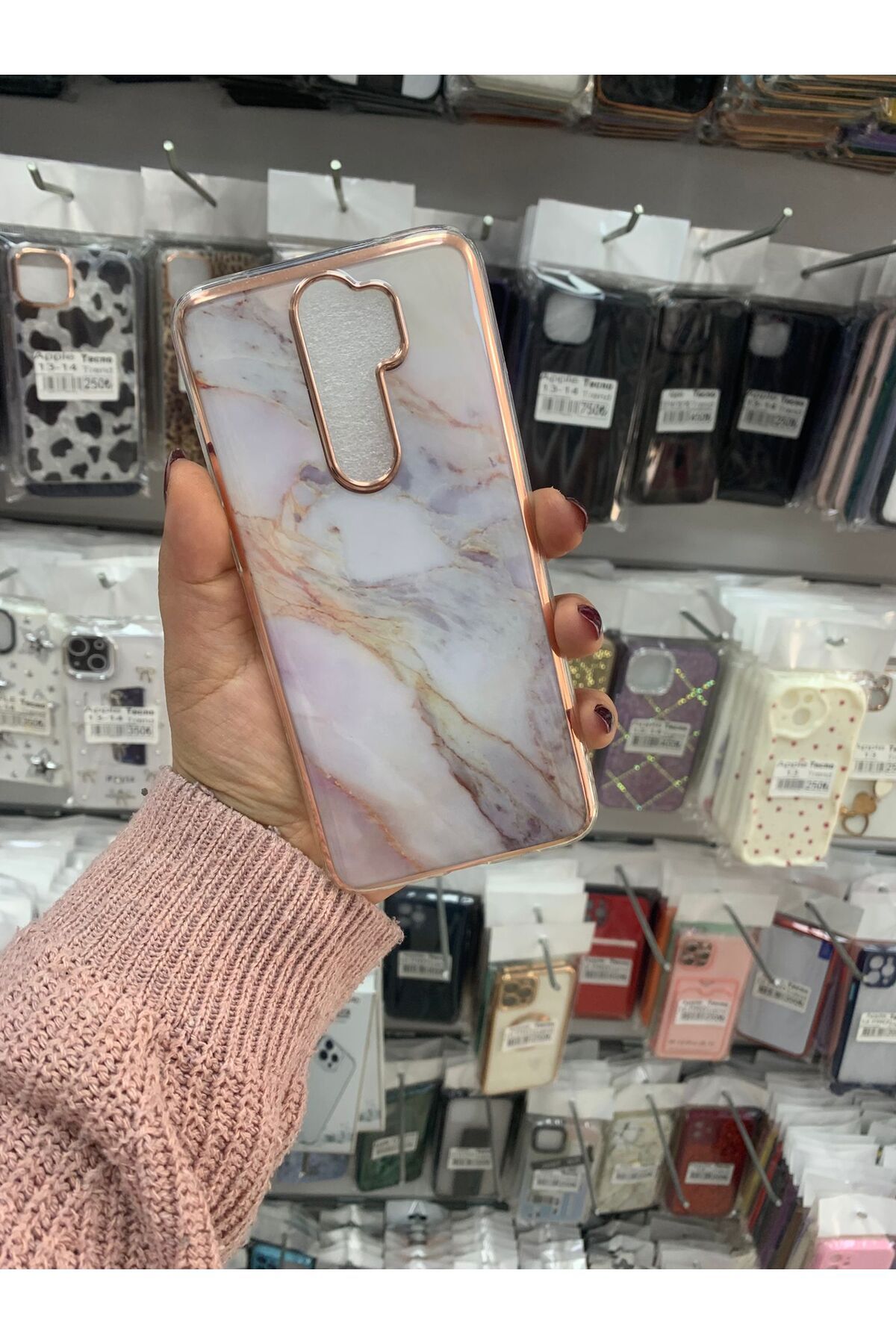 TECNOTREND Redmi Note 8 Pro Mermer Desenli Silikon Kılıf