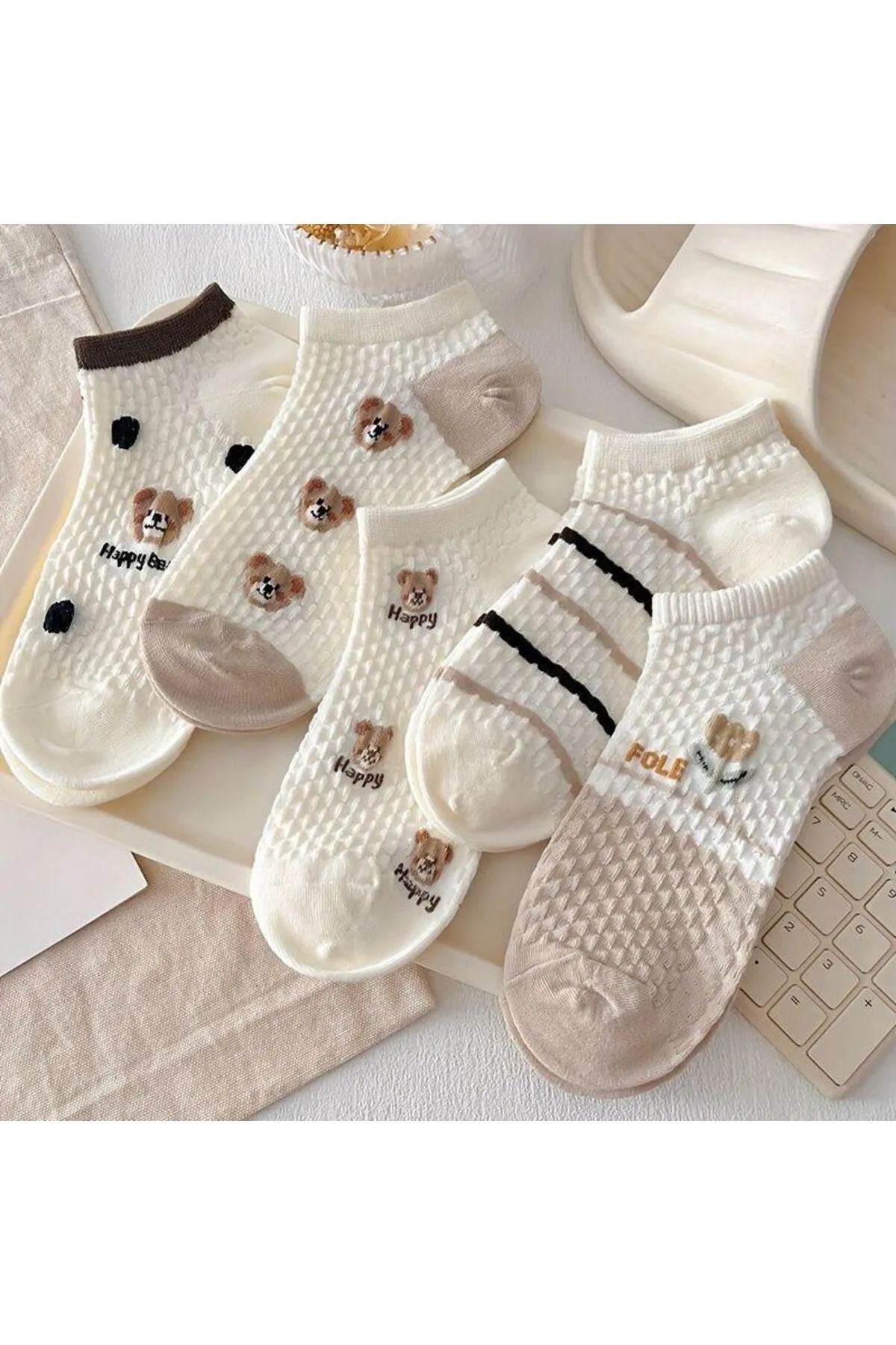 Rüya Socks 5'li Desenli Kadın Çorap