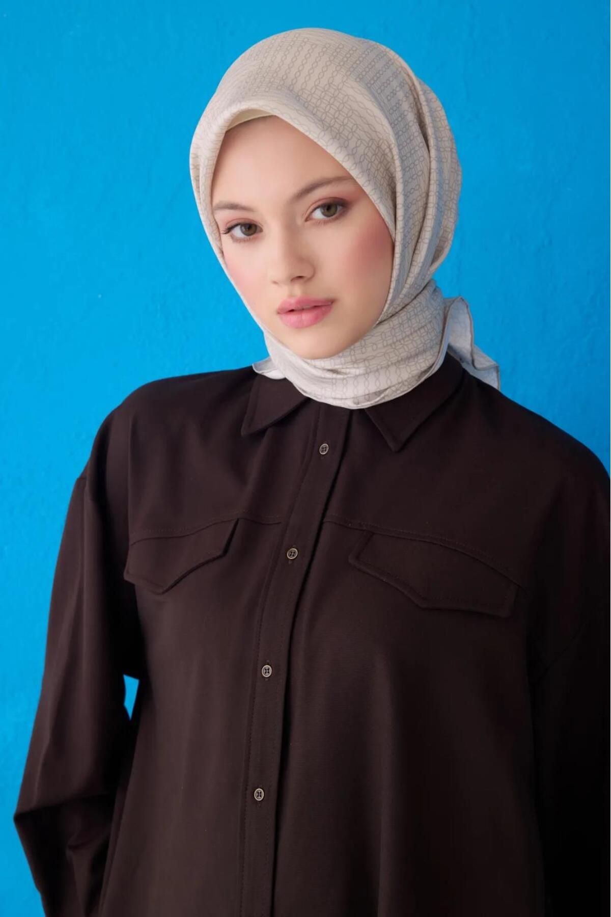 Belli Saf İpek Eşarp 4104D-55 Şura