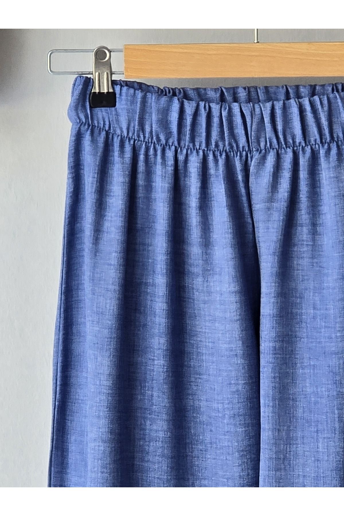 ENDAMIM-Linen Pants Large Size Comfortable Fit Without Pockets Elastic Waist 4