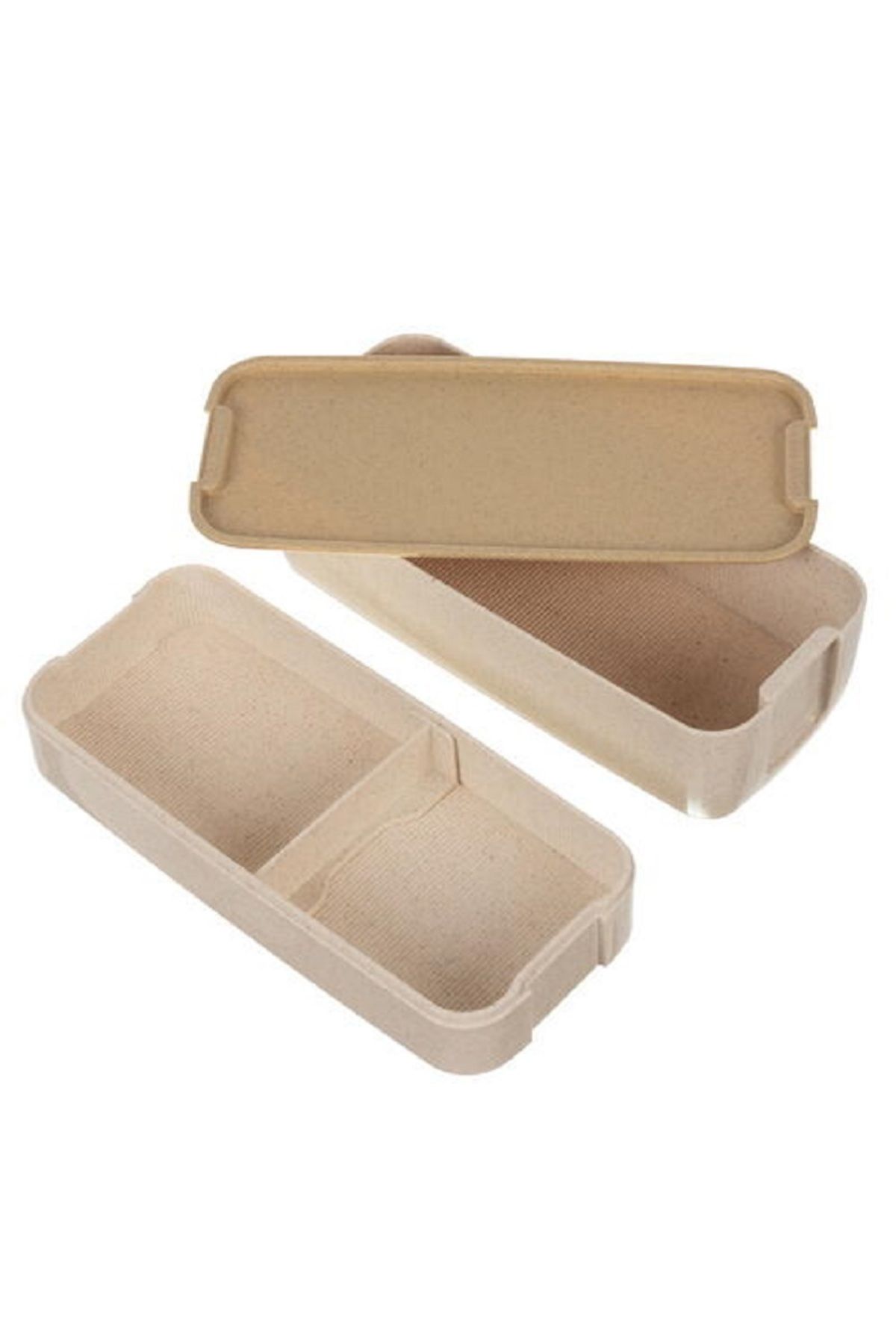 SMARTECH-Food lunch box, Spoon and Fork Included, 750 ml, Beige, Made from Eco-Friendly Material 5
