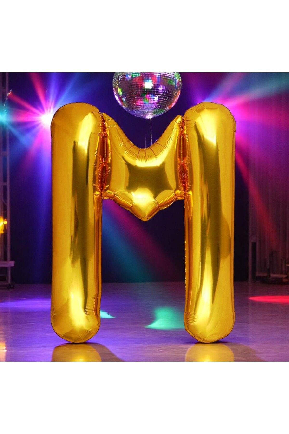 Kuzey VIP YÜKSEK KALİTE 1 METRE GOLD M HARFİ FOLYO BALON GOLD M HARF BALON HELYUM GAZINA UÇAN BALONA UYGUN