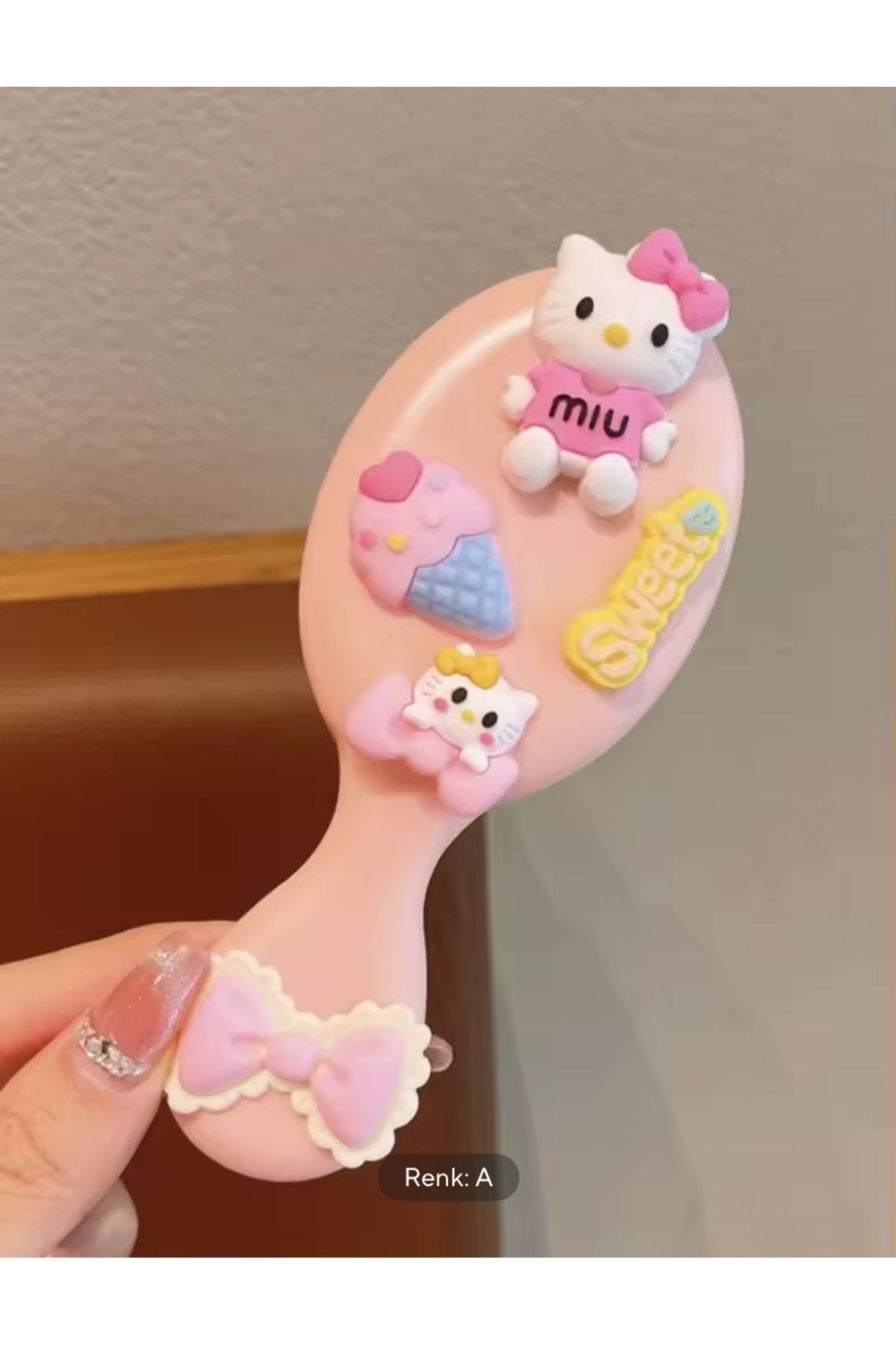 synshop Hello Kitty Sevimli Kedi Pembe Kolay Saç Açma Tarama Fırça Tarak Genç Kız Çocuk Bebek