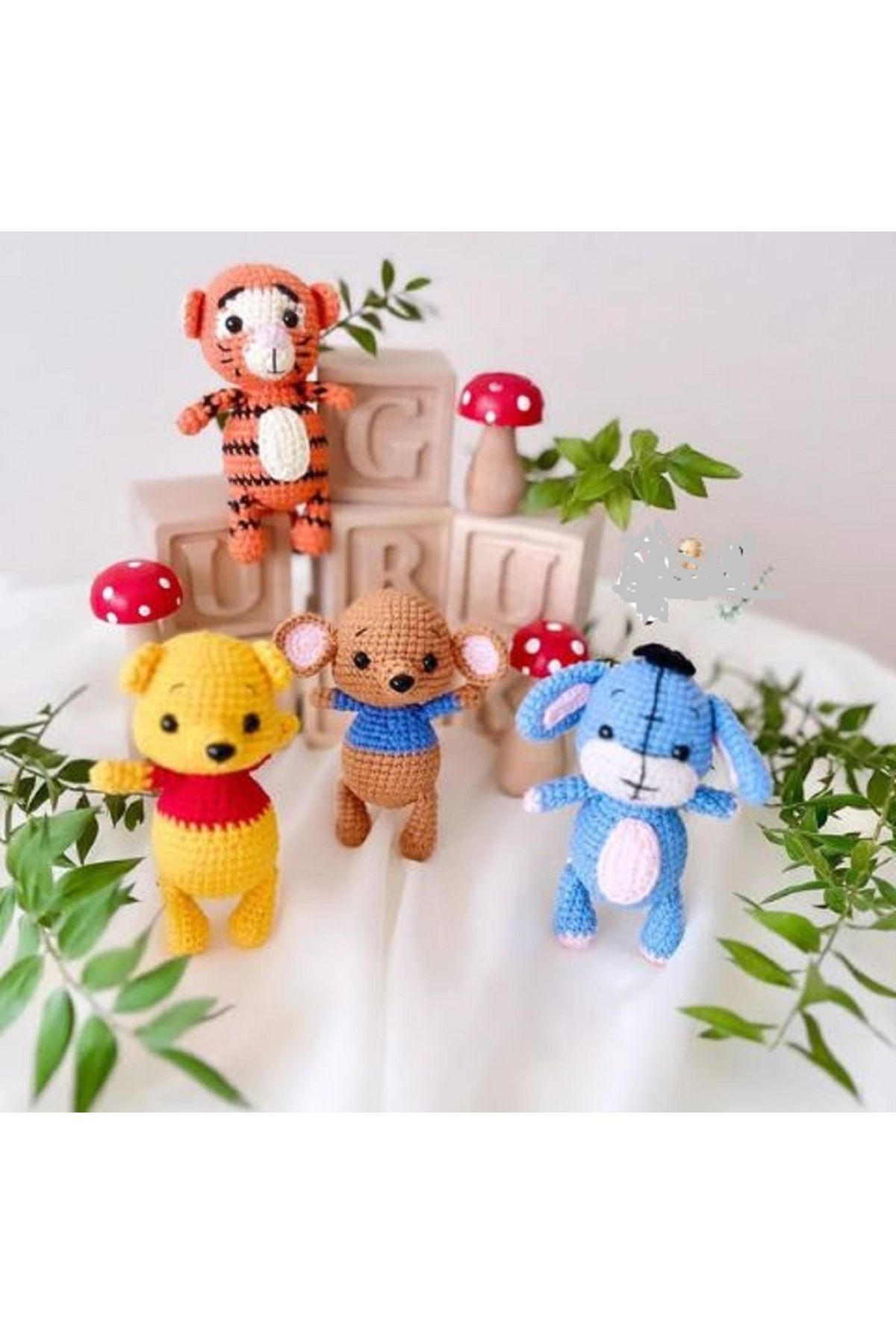 designbyoykum Mi̇ni̇k Wi̇nni̇e The Pooh Ve Arkadaşlari Ami̇gurumi̇ Seti̇ (4'lü)